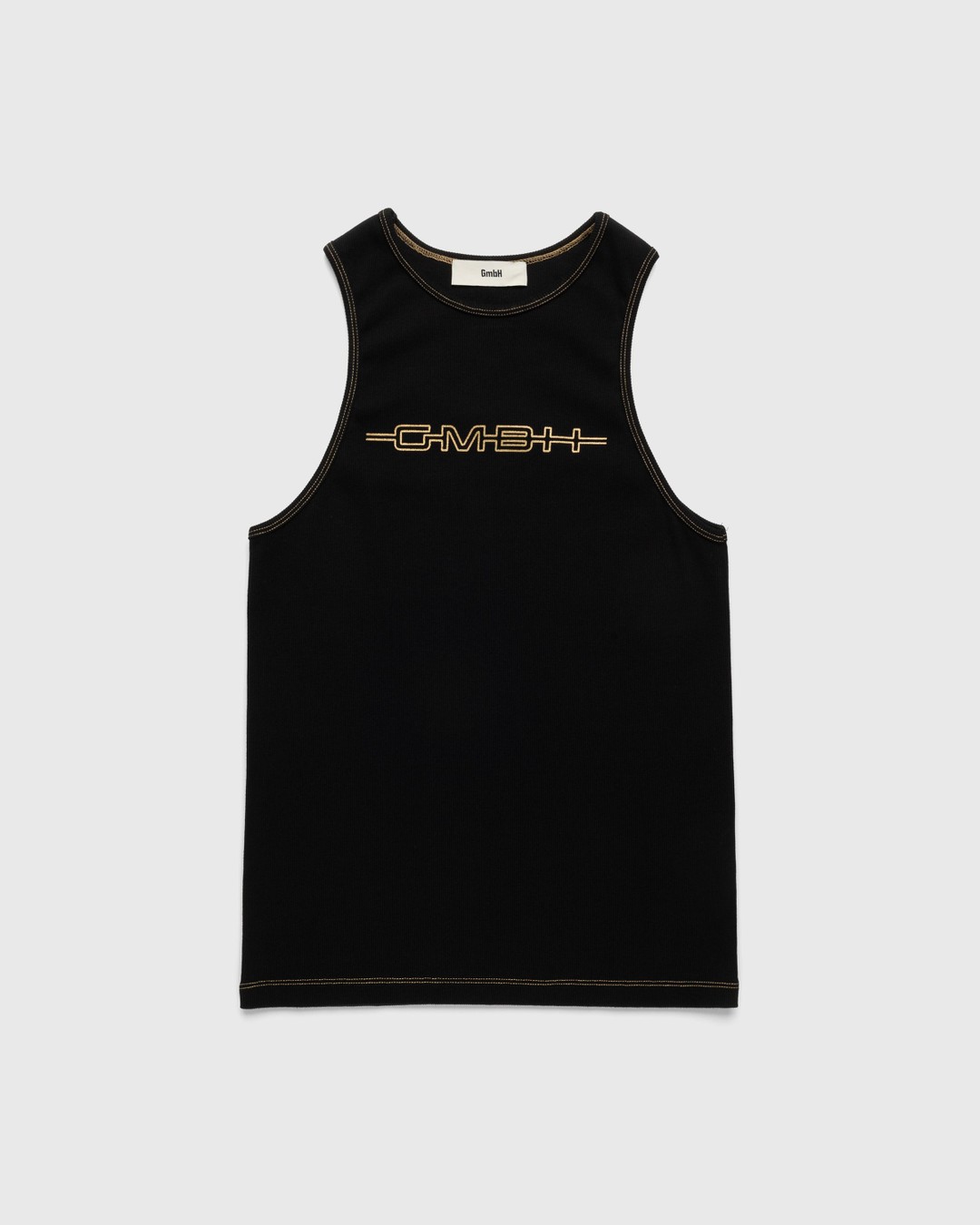 GmbH – Ali Rib Tank Top Black/Yellow - Men Tops - Black - Image 1