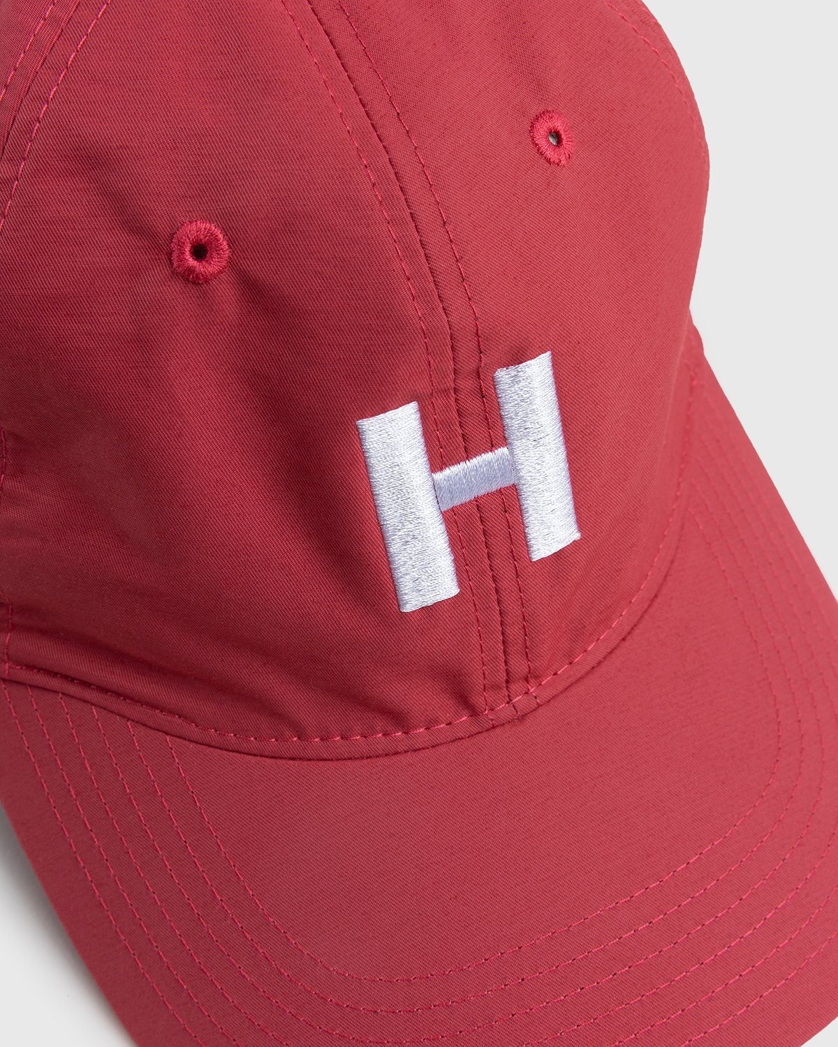 Highsnobiety – Cotton Nylon "H" Logo Cap Red - Hats - Pink - Image 5