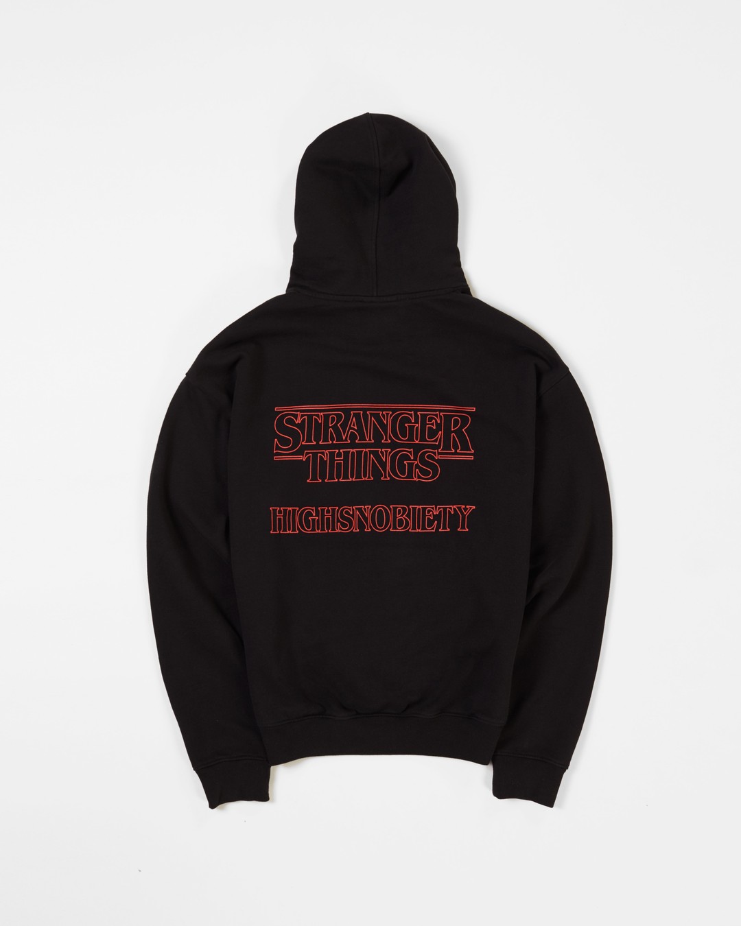 Highsnobiety – Stranger Things Logo Hoodie Black - Sweats - Black - Image 1