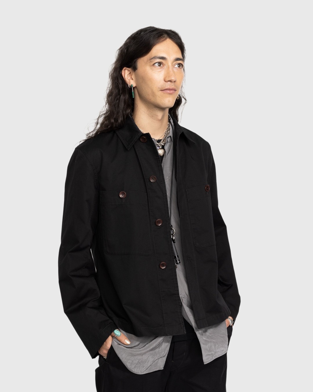 Lemaire – Military Overshirt Black - Outerwear - Black - Image 2