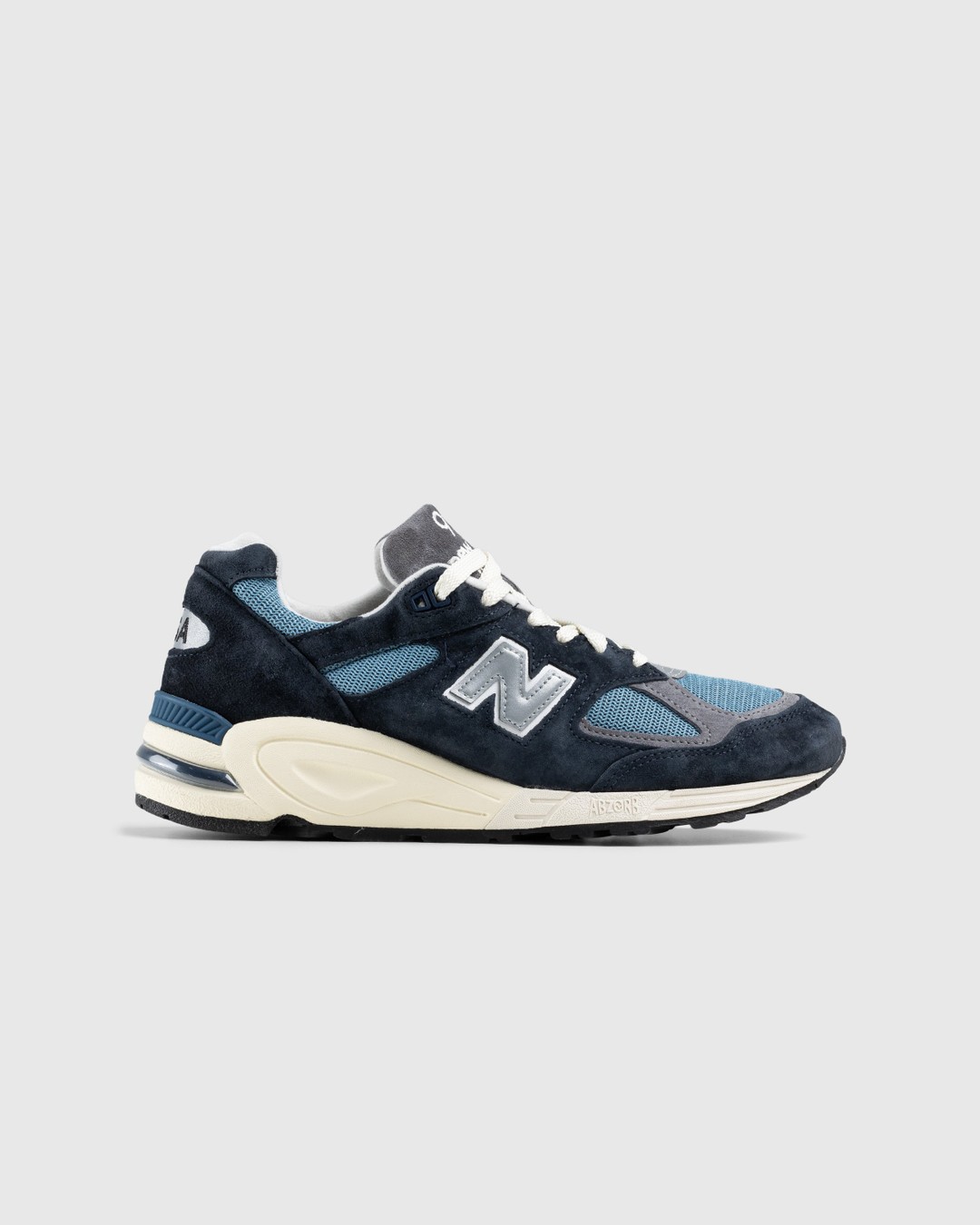 Grey and blue new balance 990 hot sale