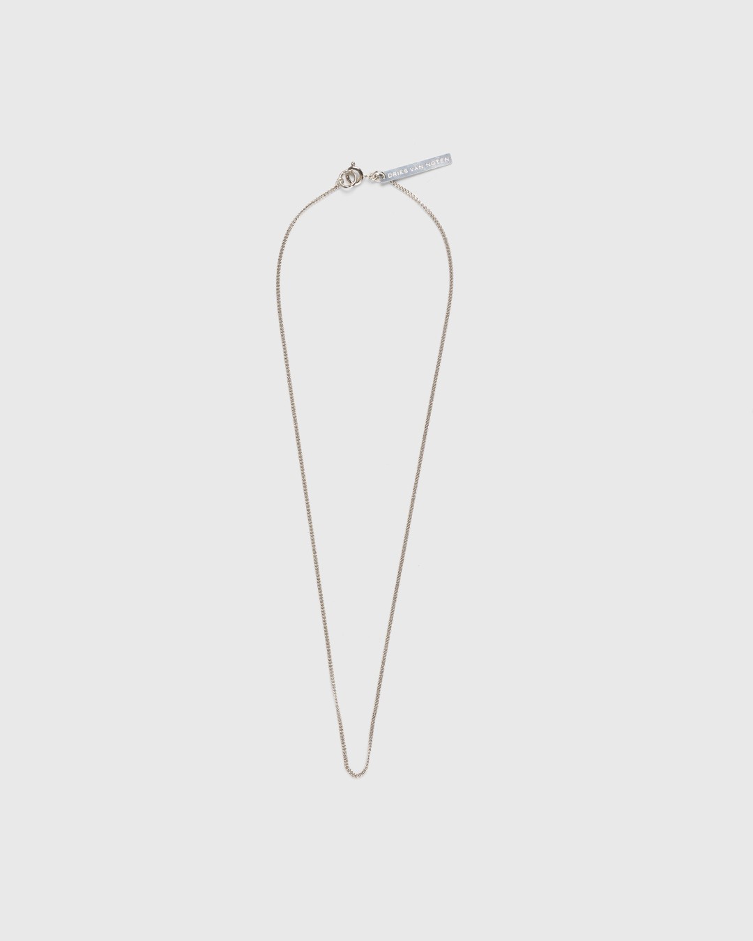 Dries van Noten – Logo Tag Necklace Silver - Jewelry - Silver - Image 1