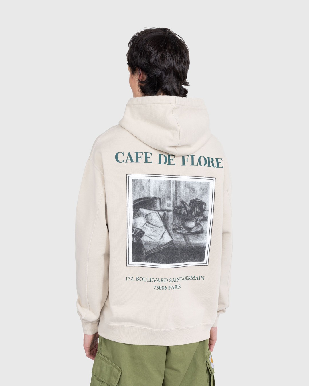 Café de Flore x Highsnobiety – Hoodie Eggshell - Sweats - Beige - Image 3