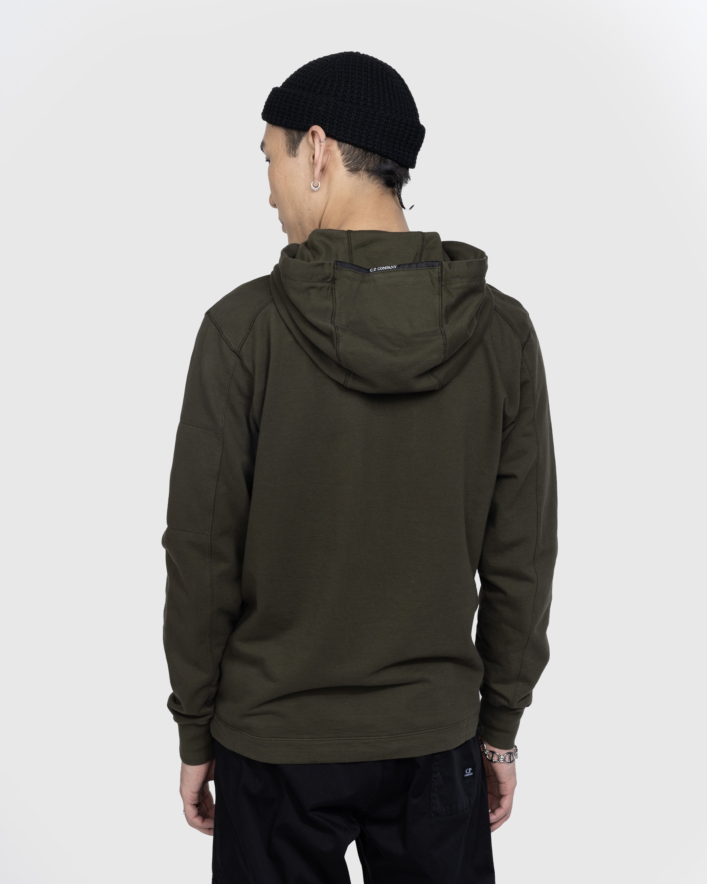 C.P. Company – Light Fleece Hoodie Green - Sweats - Green - Image 3