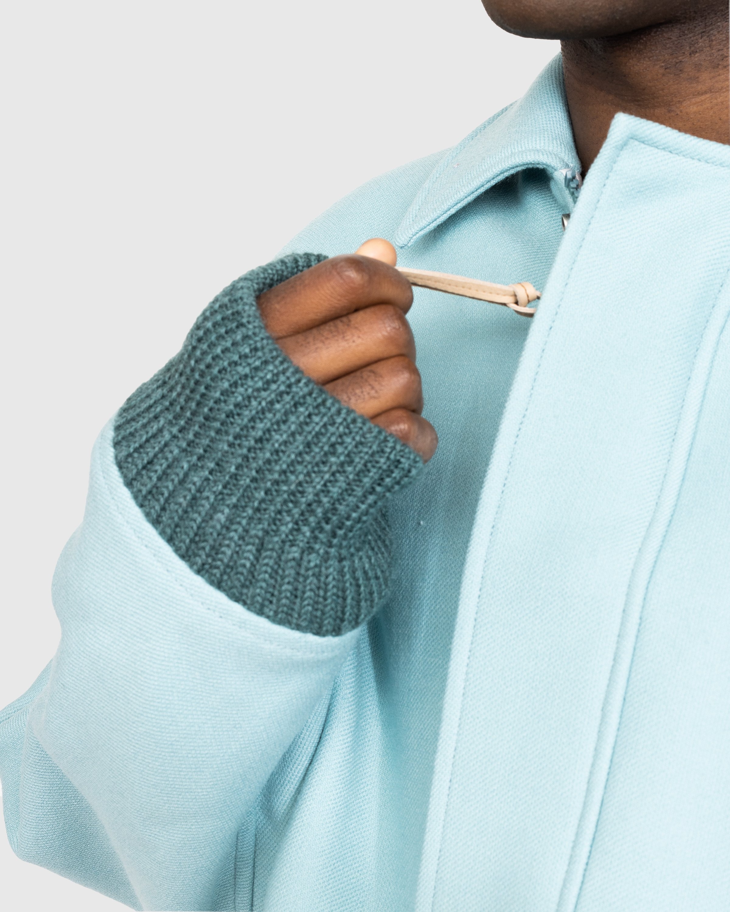 Acne Studios – Logo Bomber Jacket Pale Jade - Outerwear - Blue - Image 5