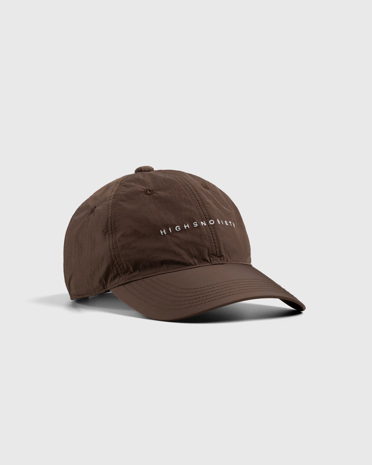 Highsnobiety – Nylon Ball Cap Dark Brown - Hats - Brown - Image 1