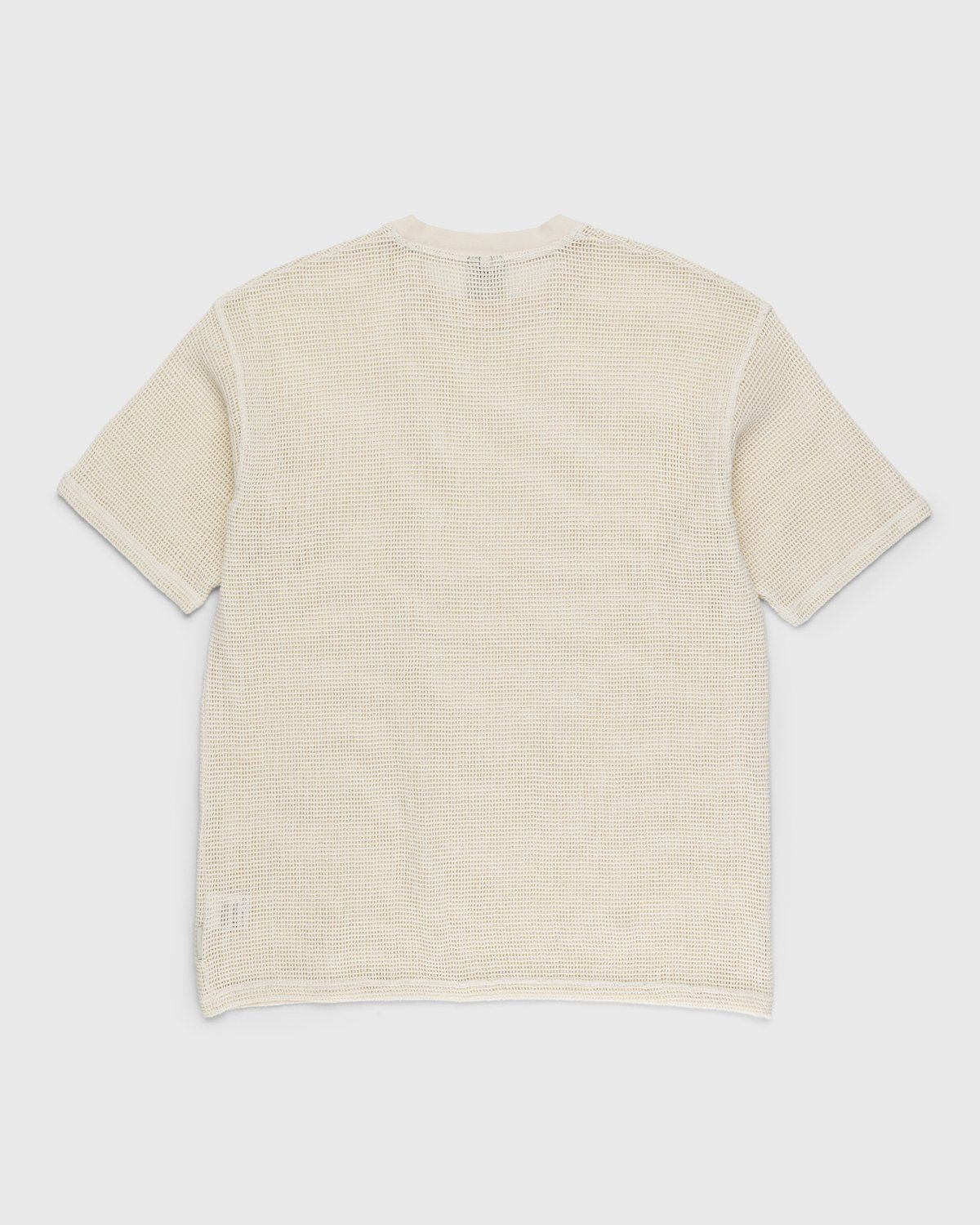 Highsnobiety – Knit Mesh Jersey T-Shirt White - T-Shirts - Beige - Image 2