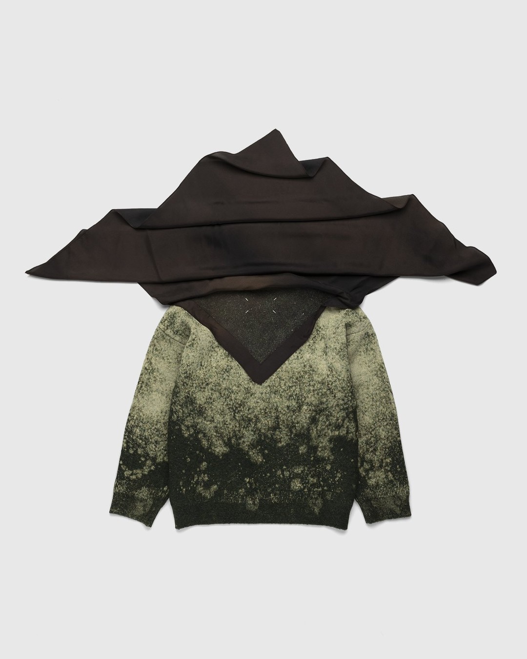 Maison Margiela – Discharged Wool Sweater - Knitwear - Green - Image 4