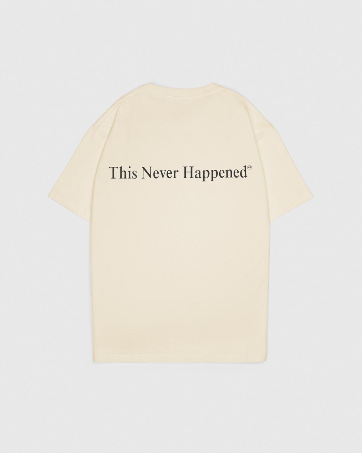Highsnobiety – This Never Happened 2020 T-Shirt Eggshell - T-shirts - Beige - Image 1