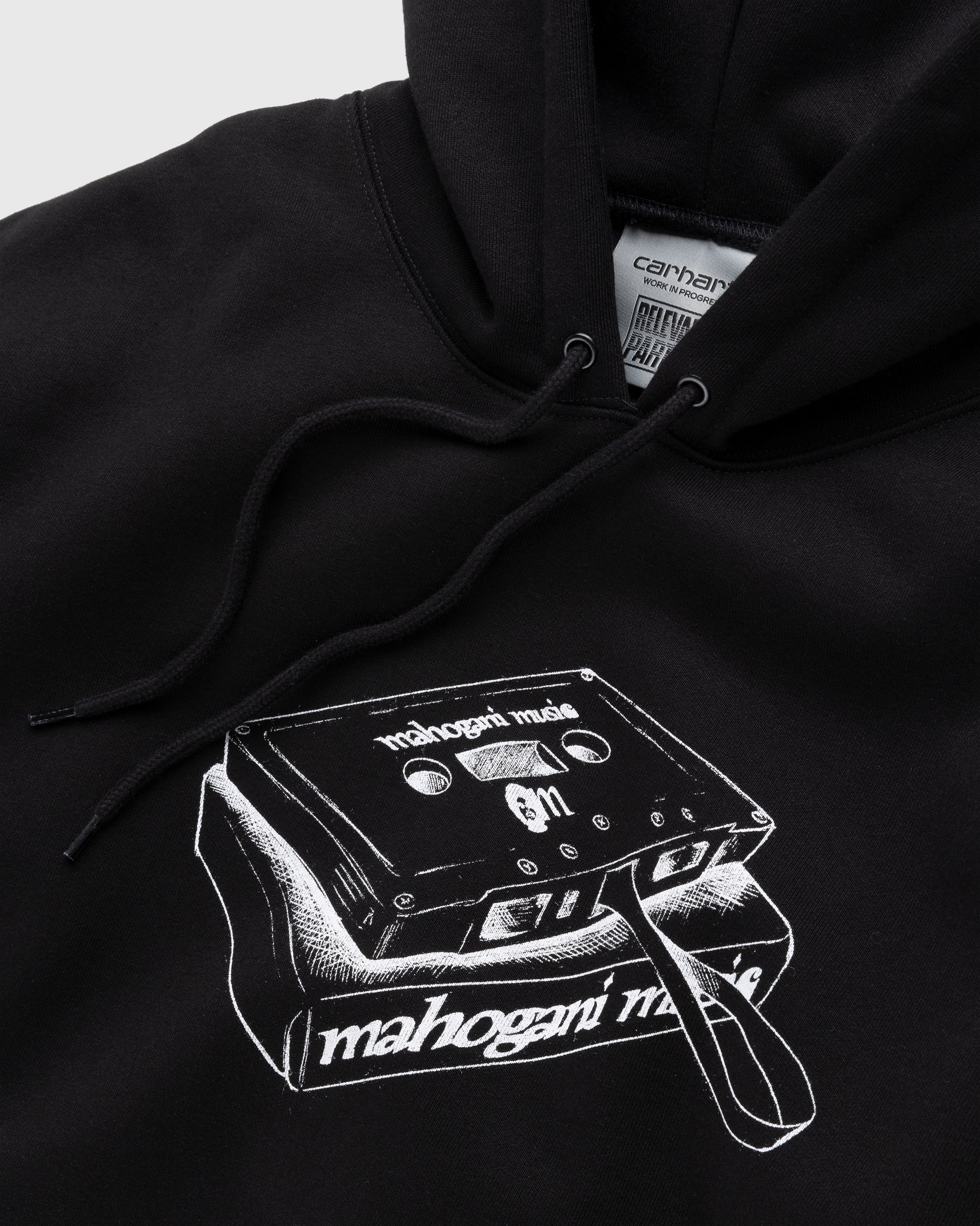Carhartt WIP – Mahogani Music Hoodie Black/White - Sweats - Black - Image 4