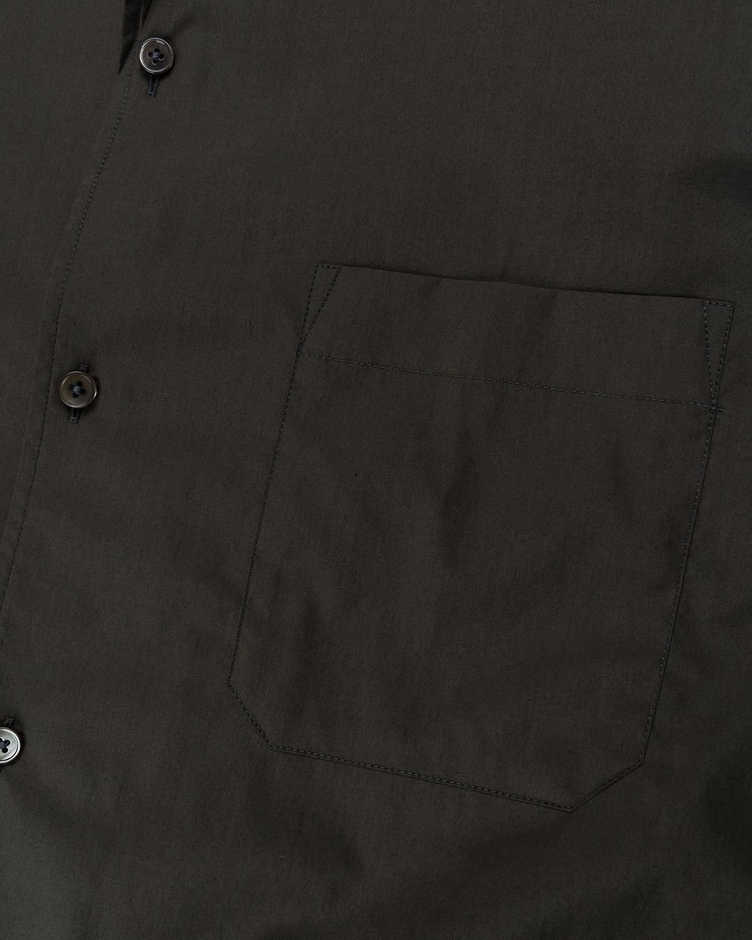 Lemaire – Convertible Collar Long Sleeve Shirt Espresso - Longsleeve Shirts - Brown - Image 5