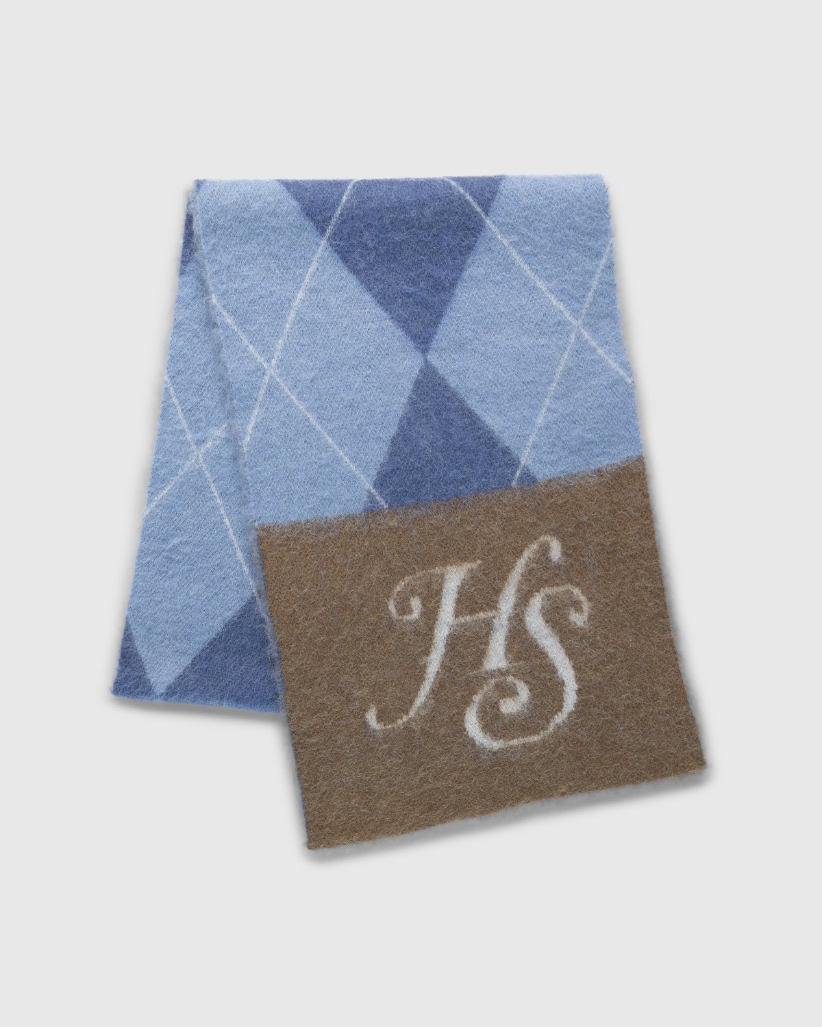 Highsnobiety – Check Alpaca Scarf Multi Blue - Scarves - Blue - Image 1