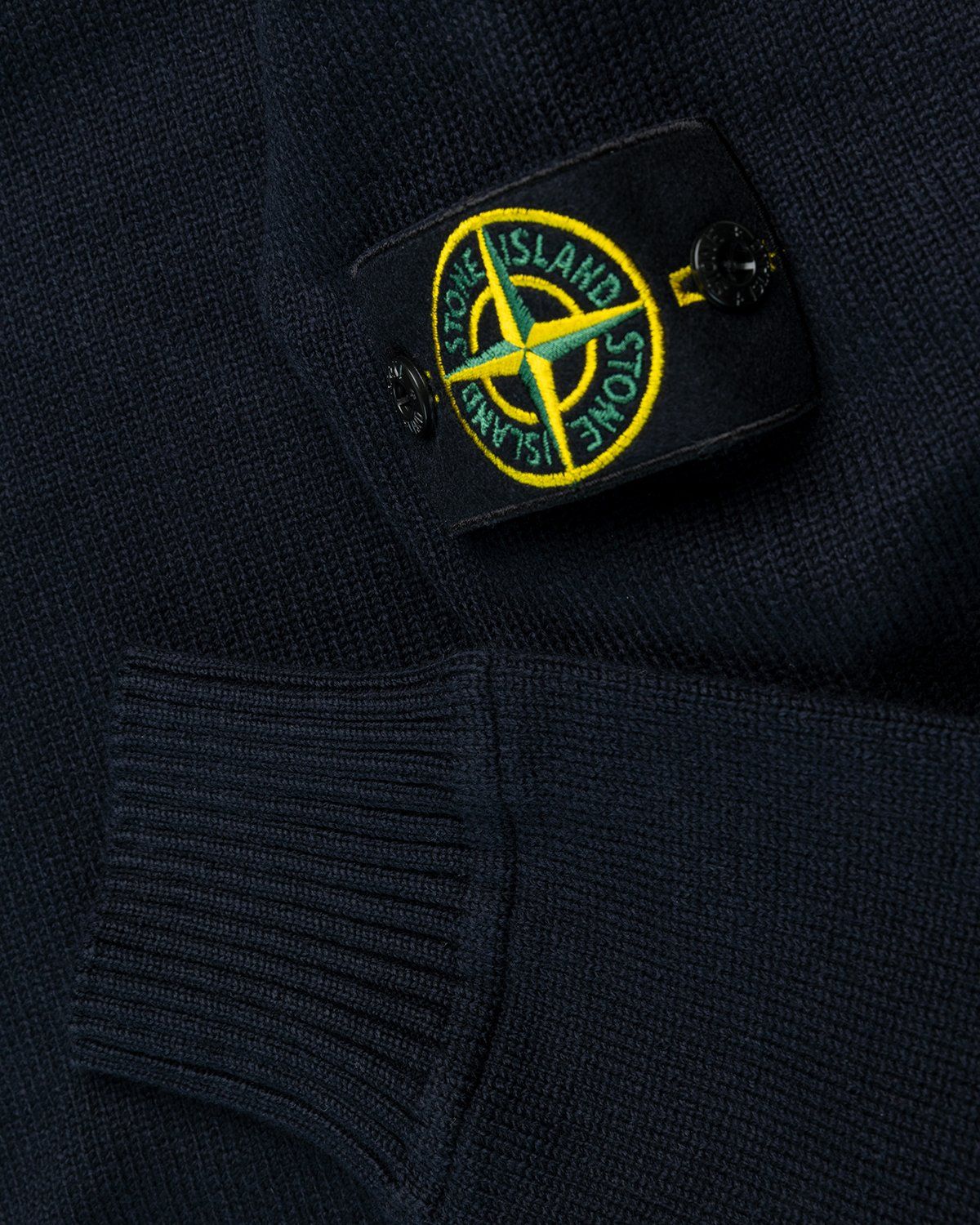 Stone Island – Knit Turtleneck Navy Blue - Sweats - Blue - Image 4