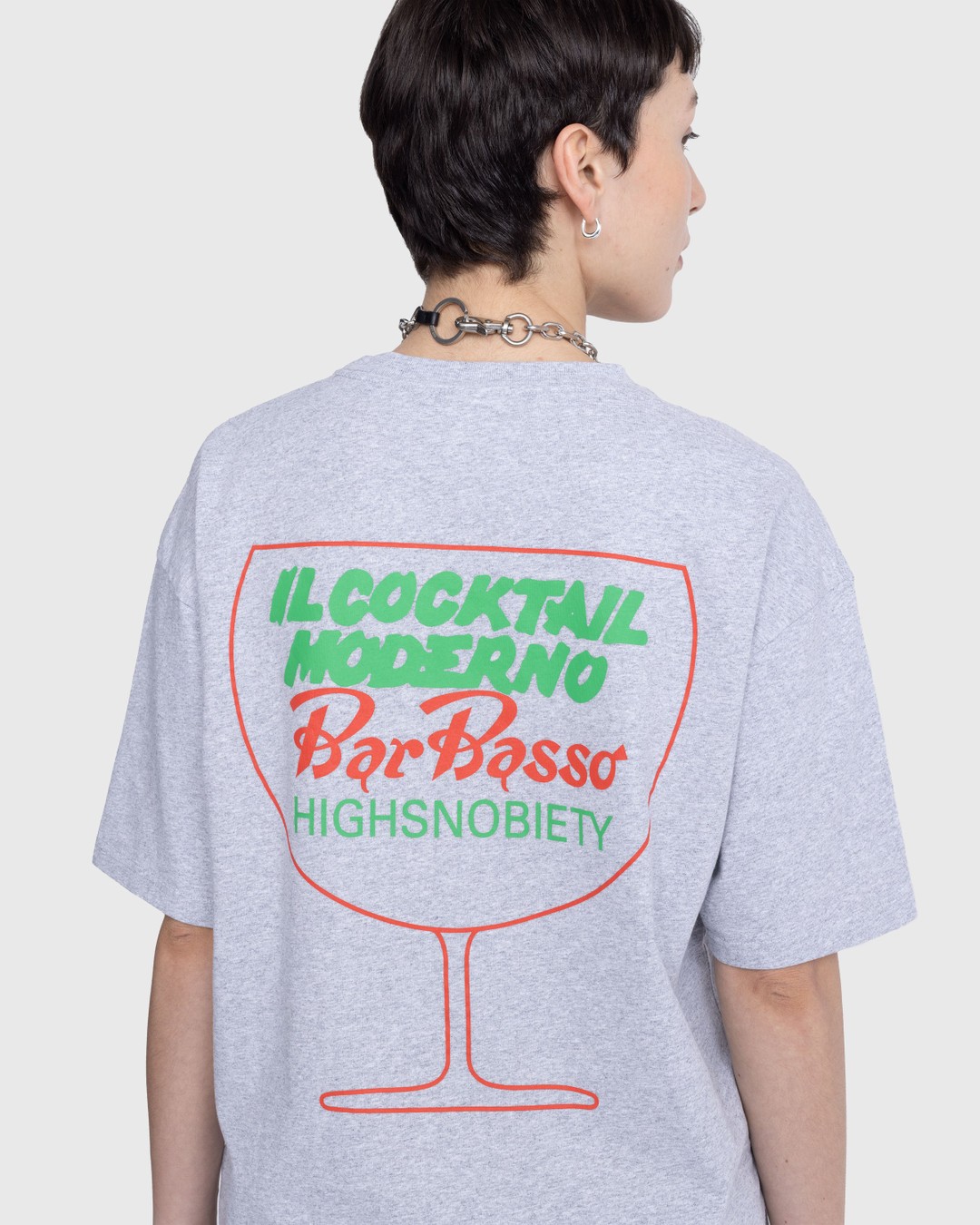 Bar Basso x Highsnobiety – Graphic T-Shirt Grey - Tops - Grey - Image 5