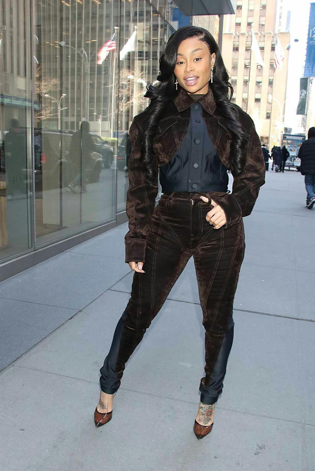 Blac Chyna seen at SiriusXM studios in New York City