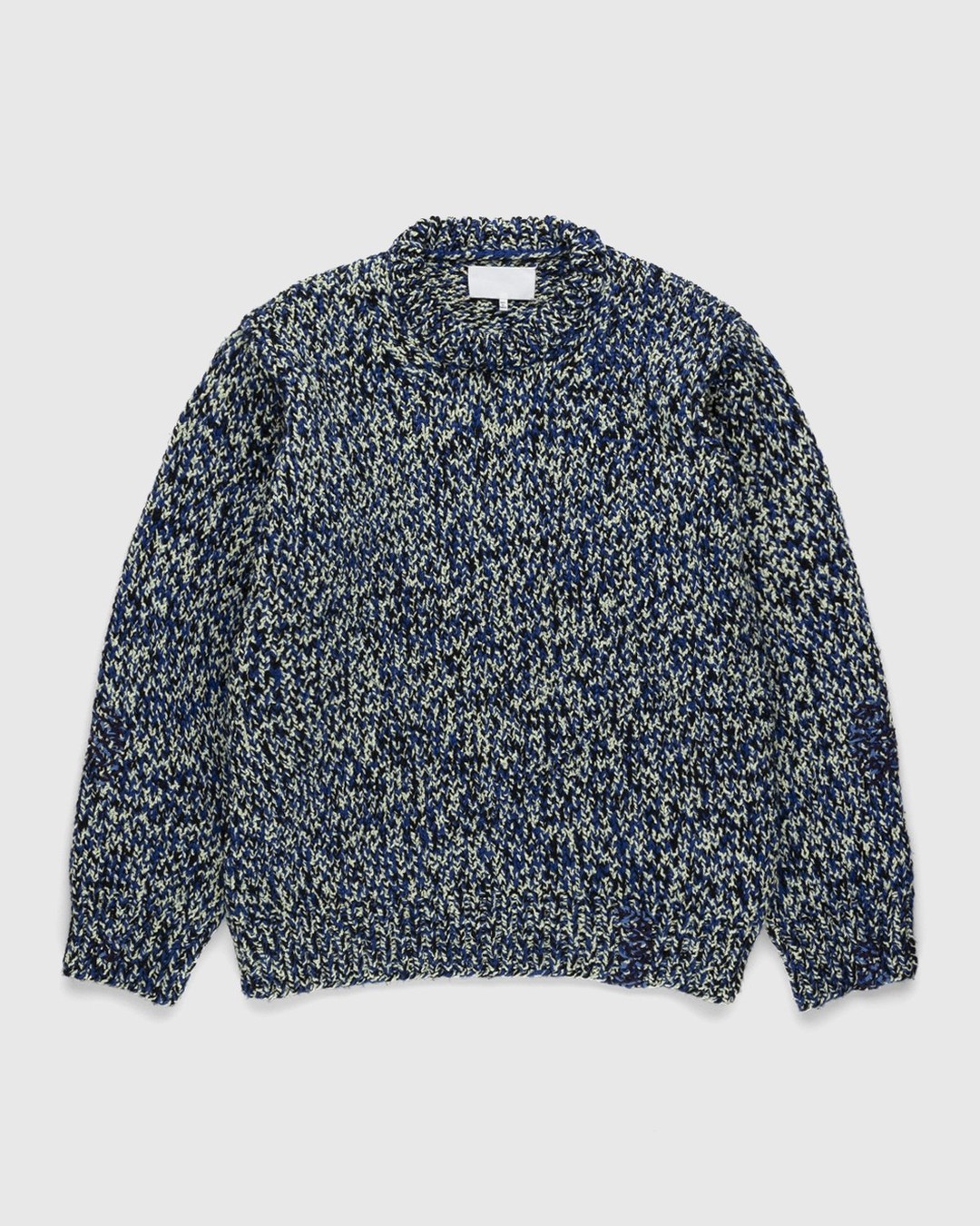 Maison Margiela – Mouliné Crewneck Sweater Blue - Knitwear - Blue - Image 1