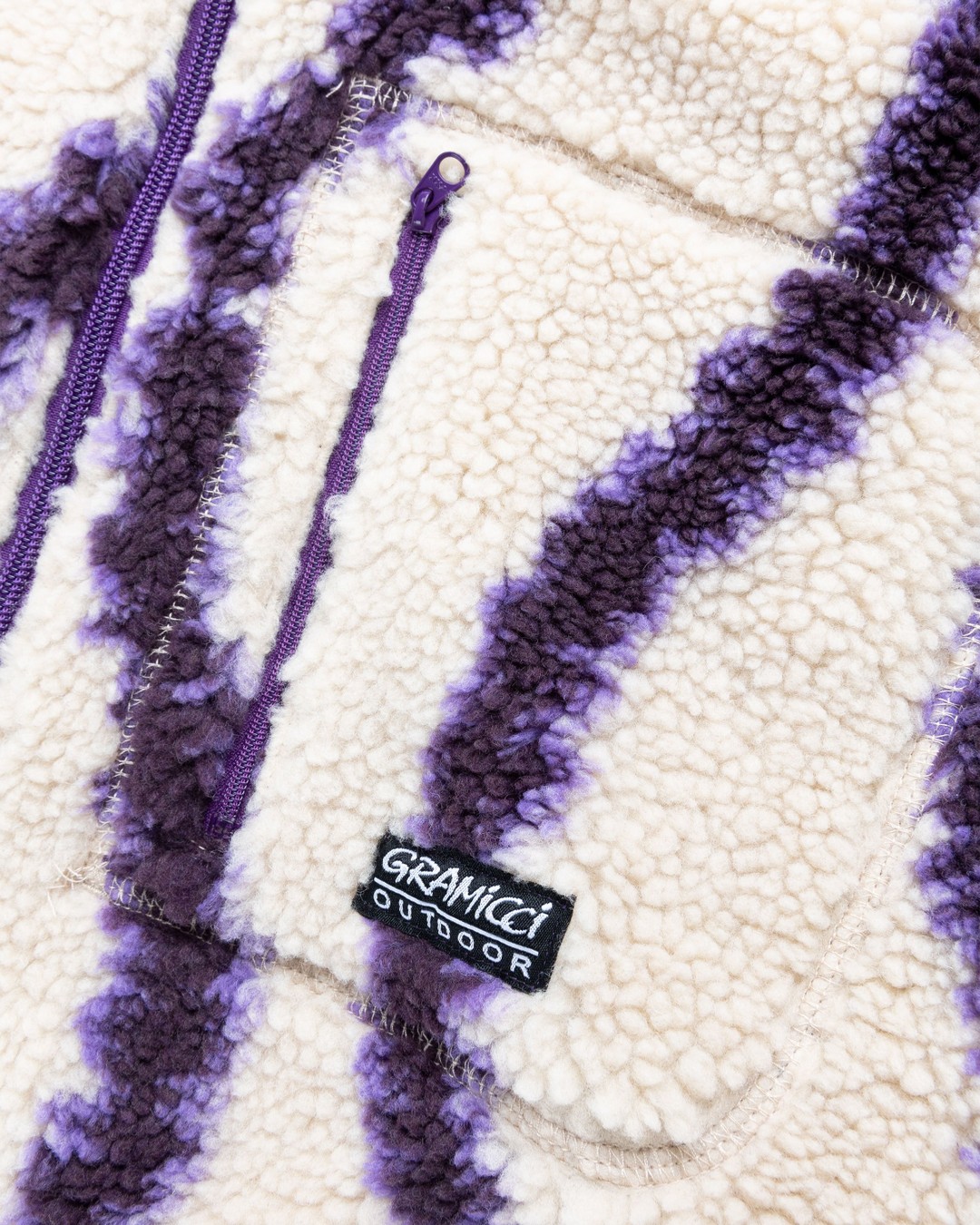 Gramicci – Sherpa Jacket Natural Swirl - Fleece - Beige - Image 3
