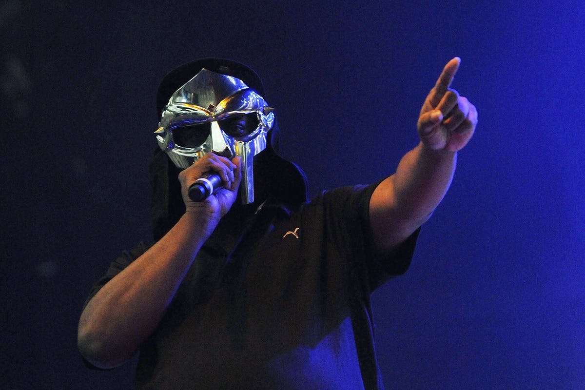 MF Doom performs live on stage