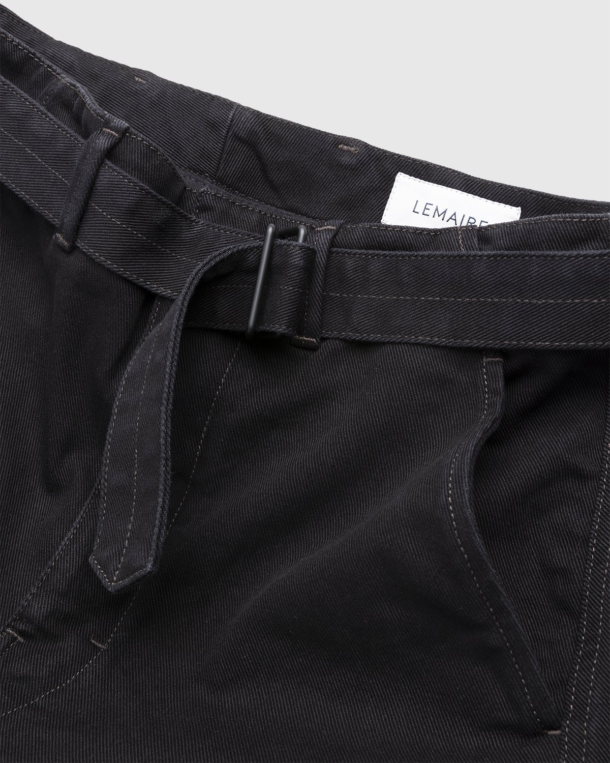 Lemaire – Rinsed Denim Twisted Pants Black - Pants - Black - Image 4