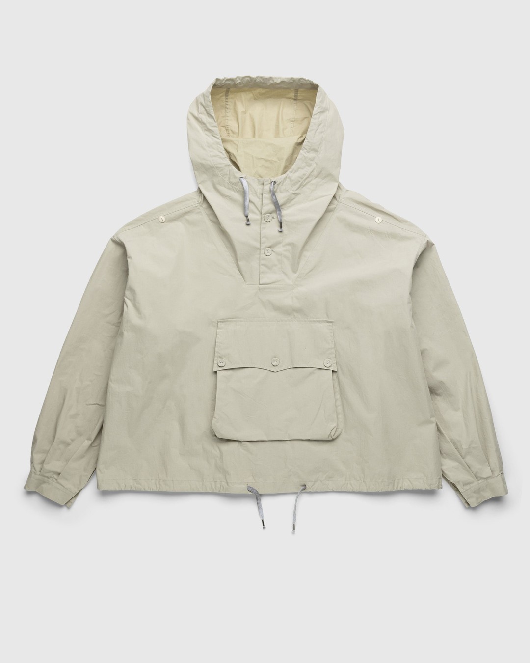 Maison Margiela – Coated Cotton Hooded Jacket Cream - Outerwear - Beige - Image 1