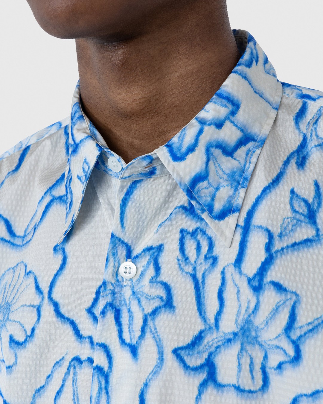 Dries van Noten – Cassidye Shirt Blue - Shortsleeve Shirts - Blue - Image 6