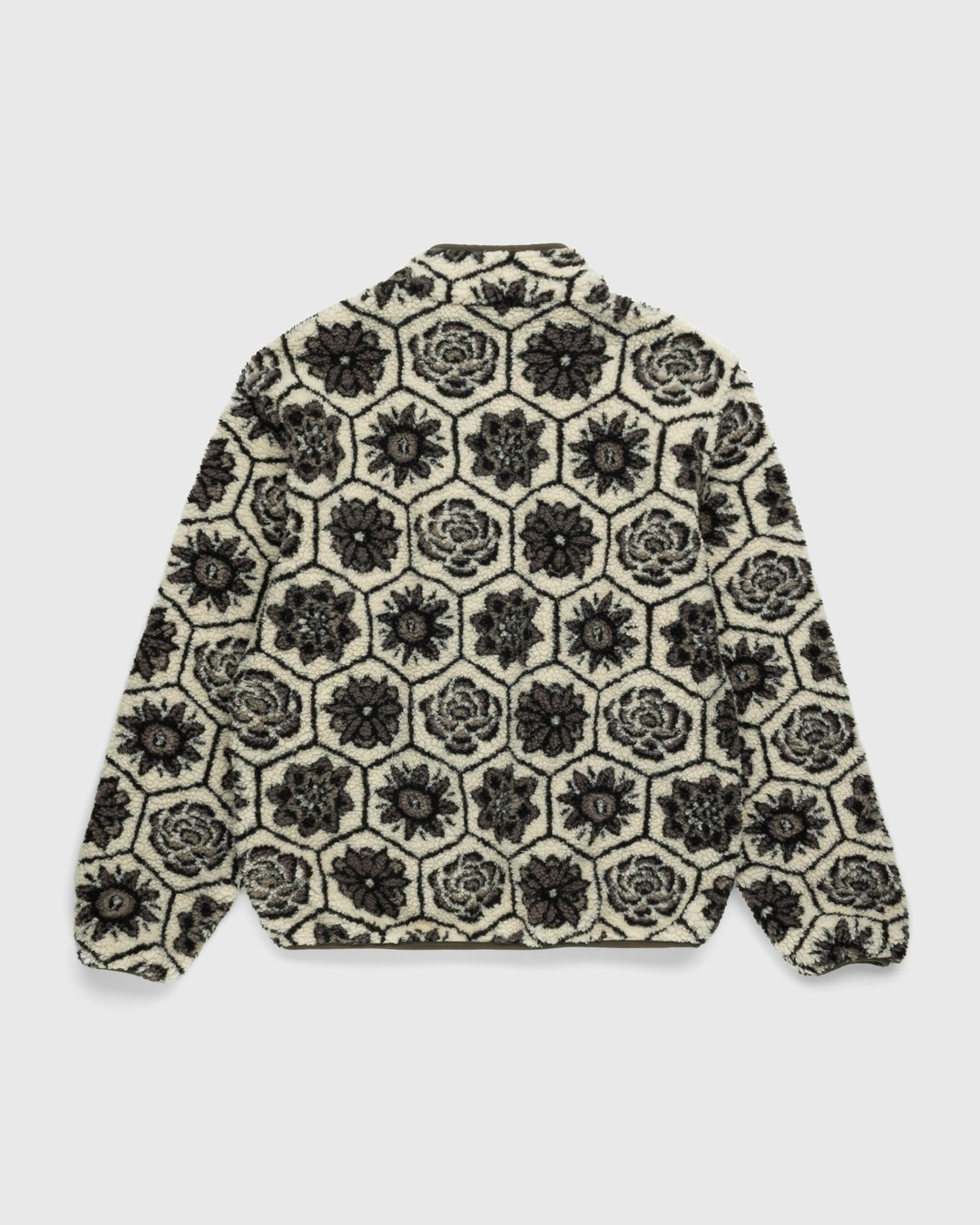 Patta – Wall Flower Fleece Jacket Birch/Dark Gull Grey - Fleece Jackets - Grey - Image 2