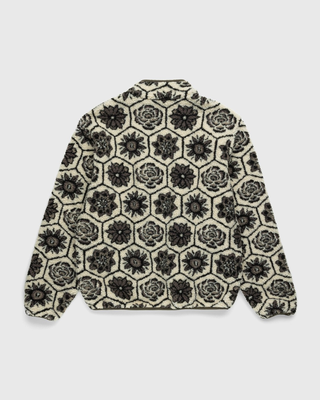 Patta – Wall Flower Fleece Jacket Birch/Dark Gull Grey - Outerwear - Grey - Image 2