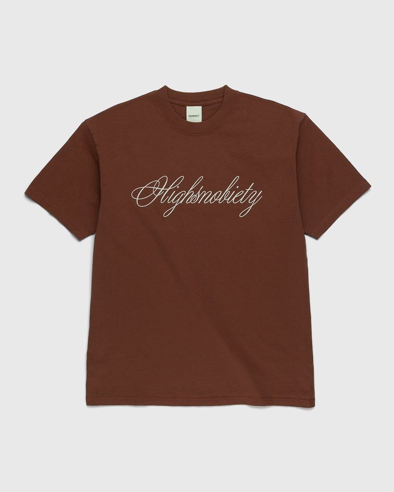 Highsnobiety – Script Logo T-Shirt Brown