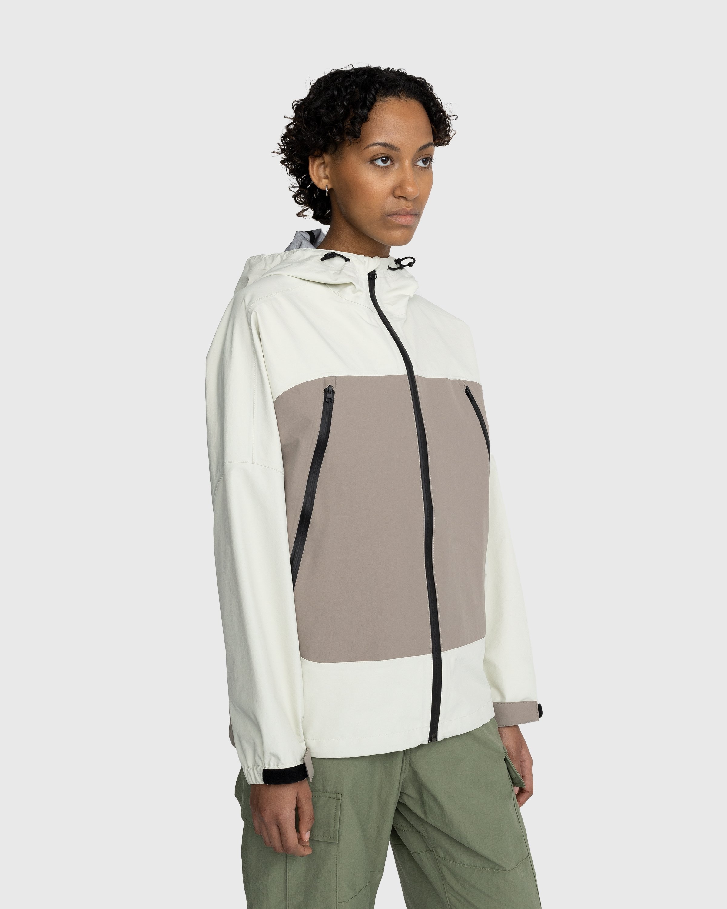 Highsnobiety 3 Layer Nylon Jacket Off white Grey Highsnobiety Shop