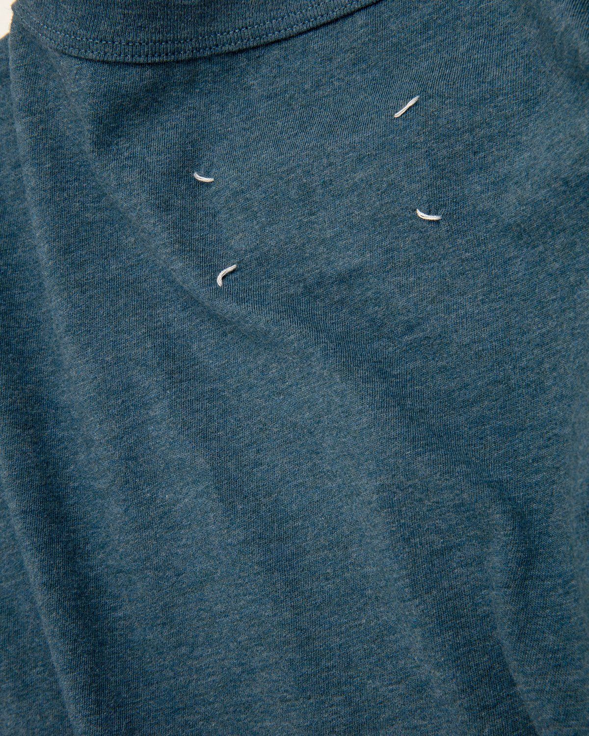 Maison Margiela – Logo T-Shirt Blue - Tops - Blue - Image 4