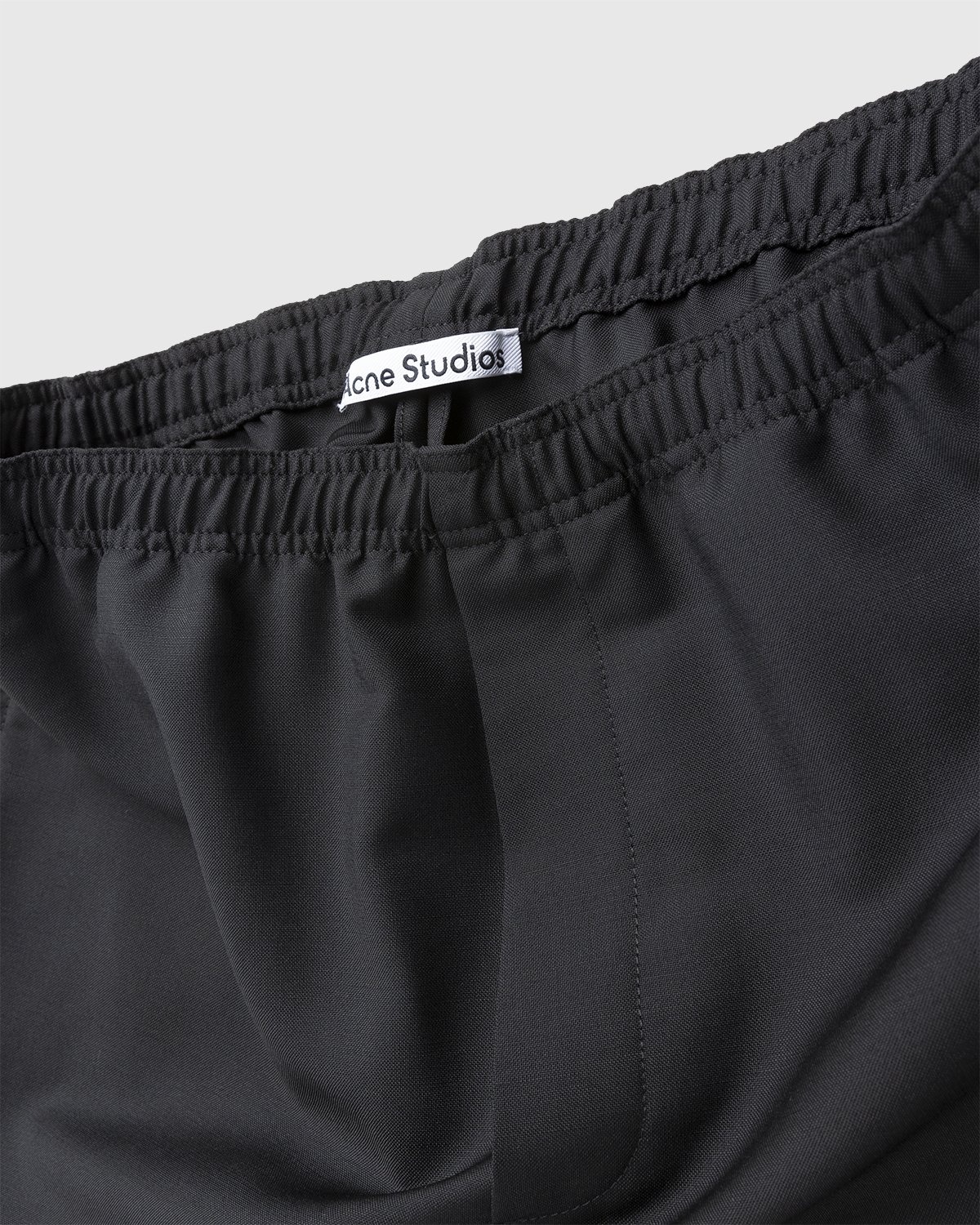 Acne Studios – Mohair Blend Drawstring Trousers Black - Trousers - Black - Image 4