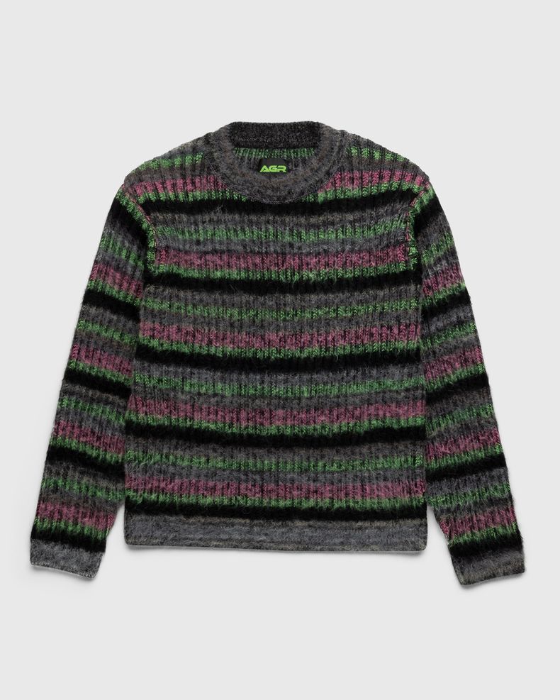 AGR – Fuzzy Mohair Crewneck Sweater Multi