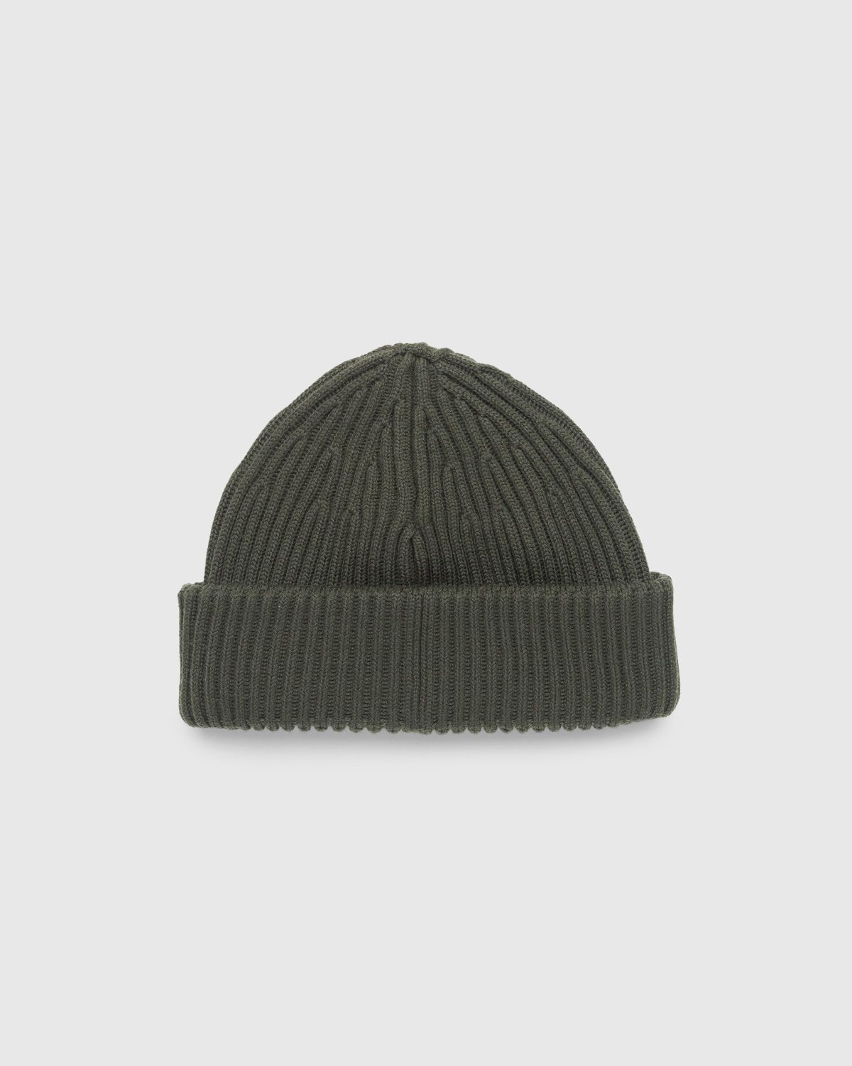 Stone Island – Ribbed Wool Beanie Olive - Hats - Green - Image 2