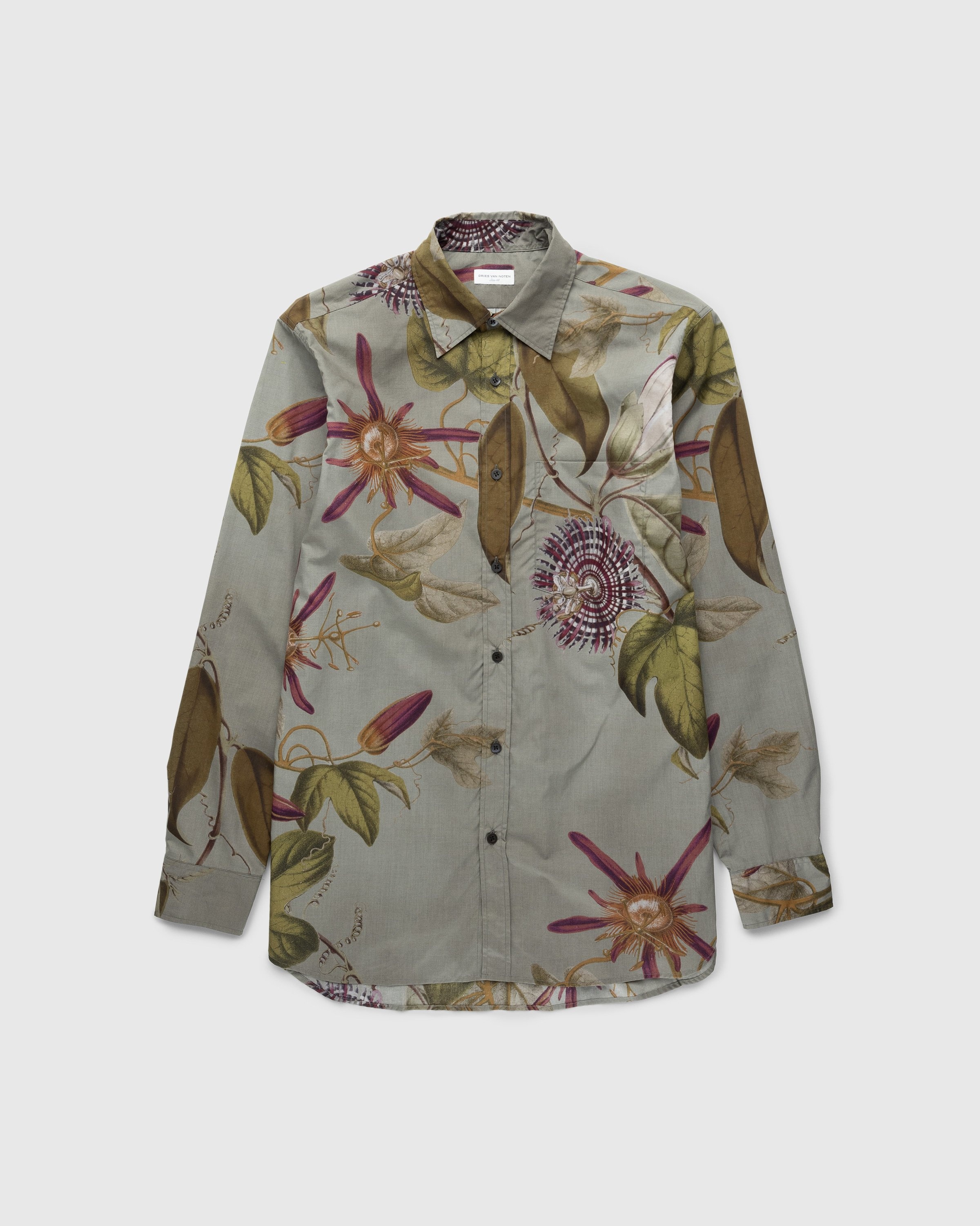 Dries van Noten – Cannon Shirt Grey - Shirts - Grey - Image 1