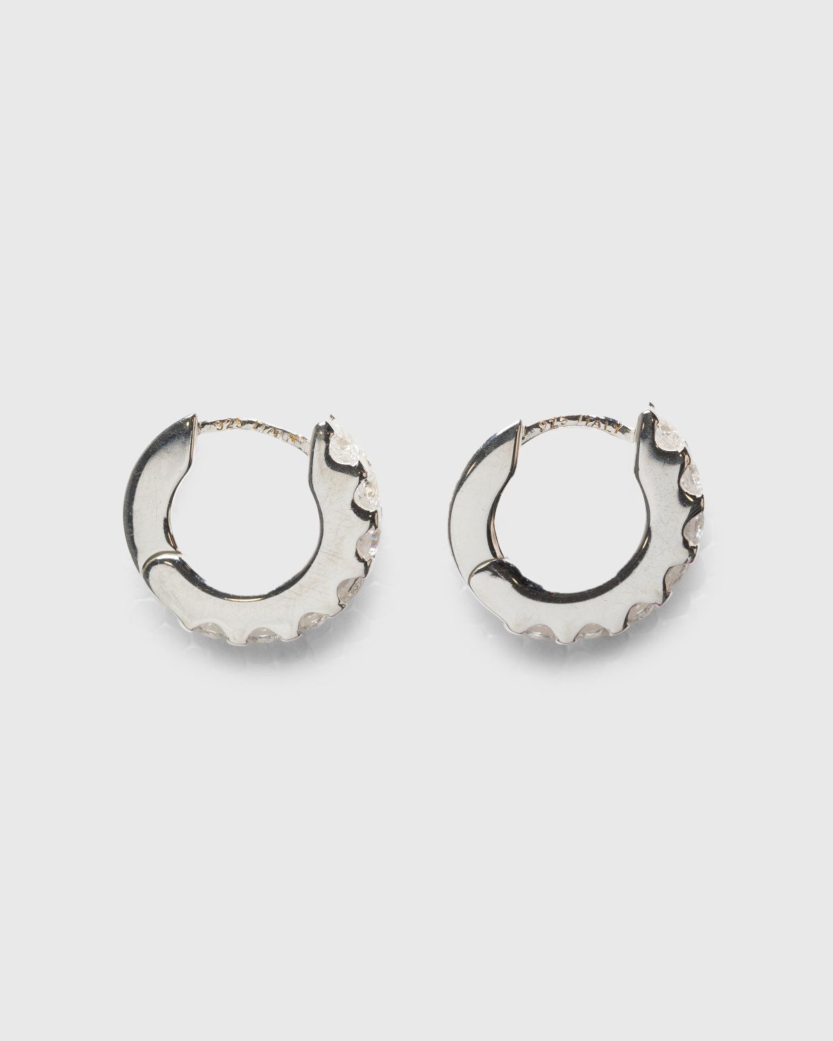 Hatton Labs – Eternity Hoop Earrings Silver - Jewelry - Silver - Image 1