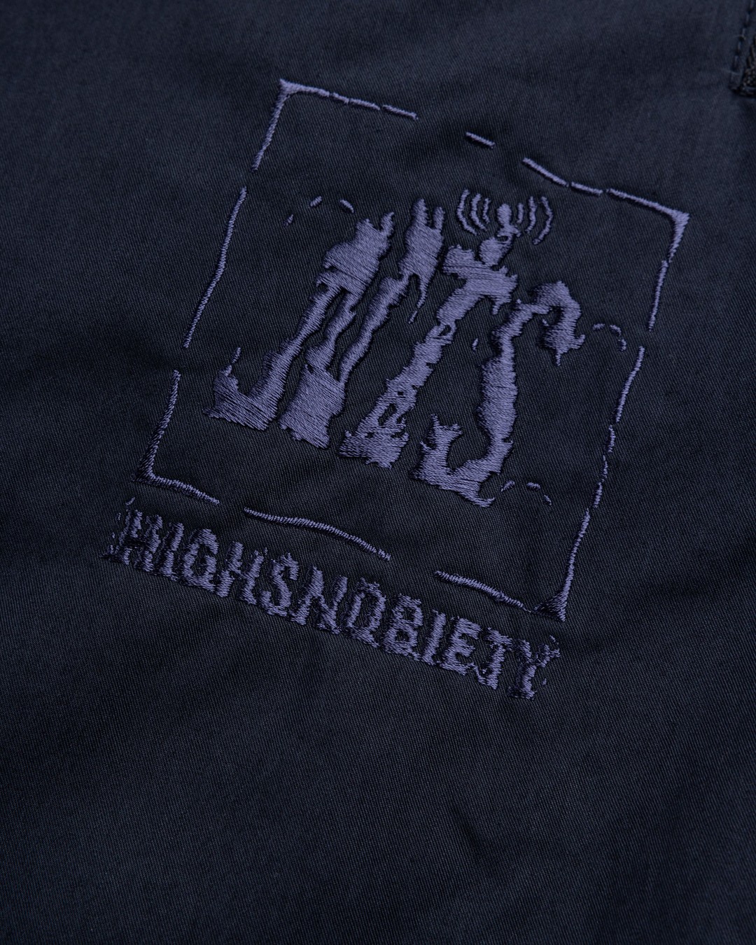 NTS x Highsnobiety – Brushed Nylon Trackpants Navy - Pants - Black - Image 6