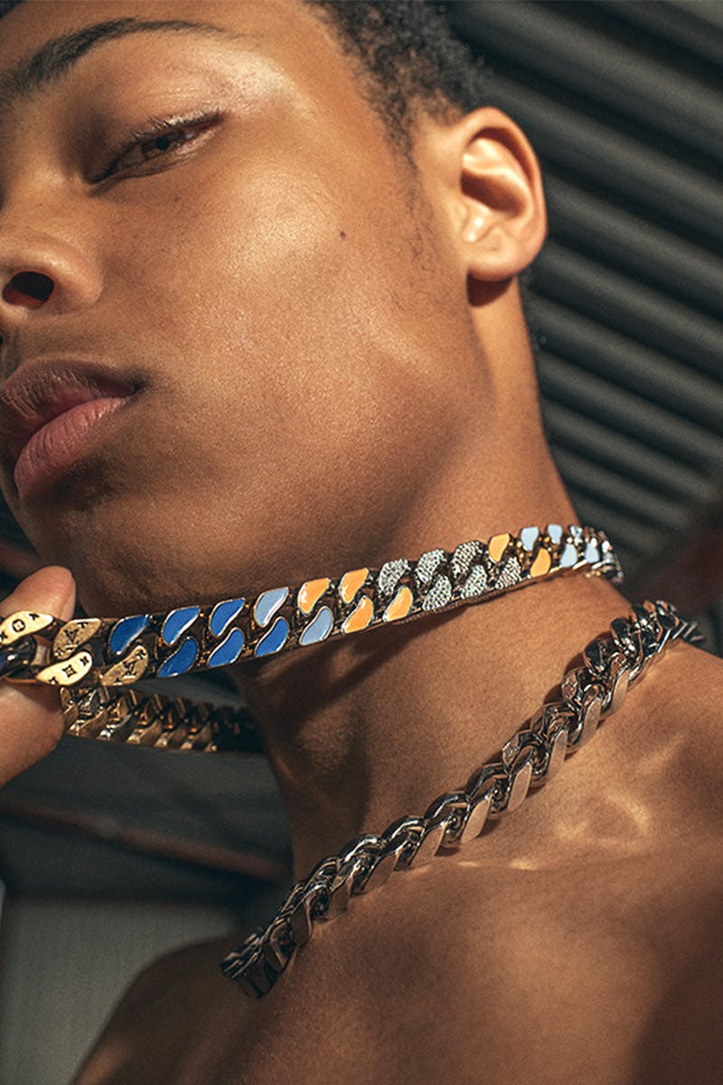 virgil abloh louis vuitton jewelry cuban chain