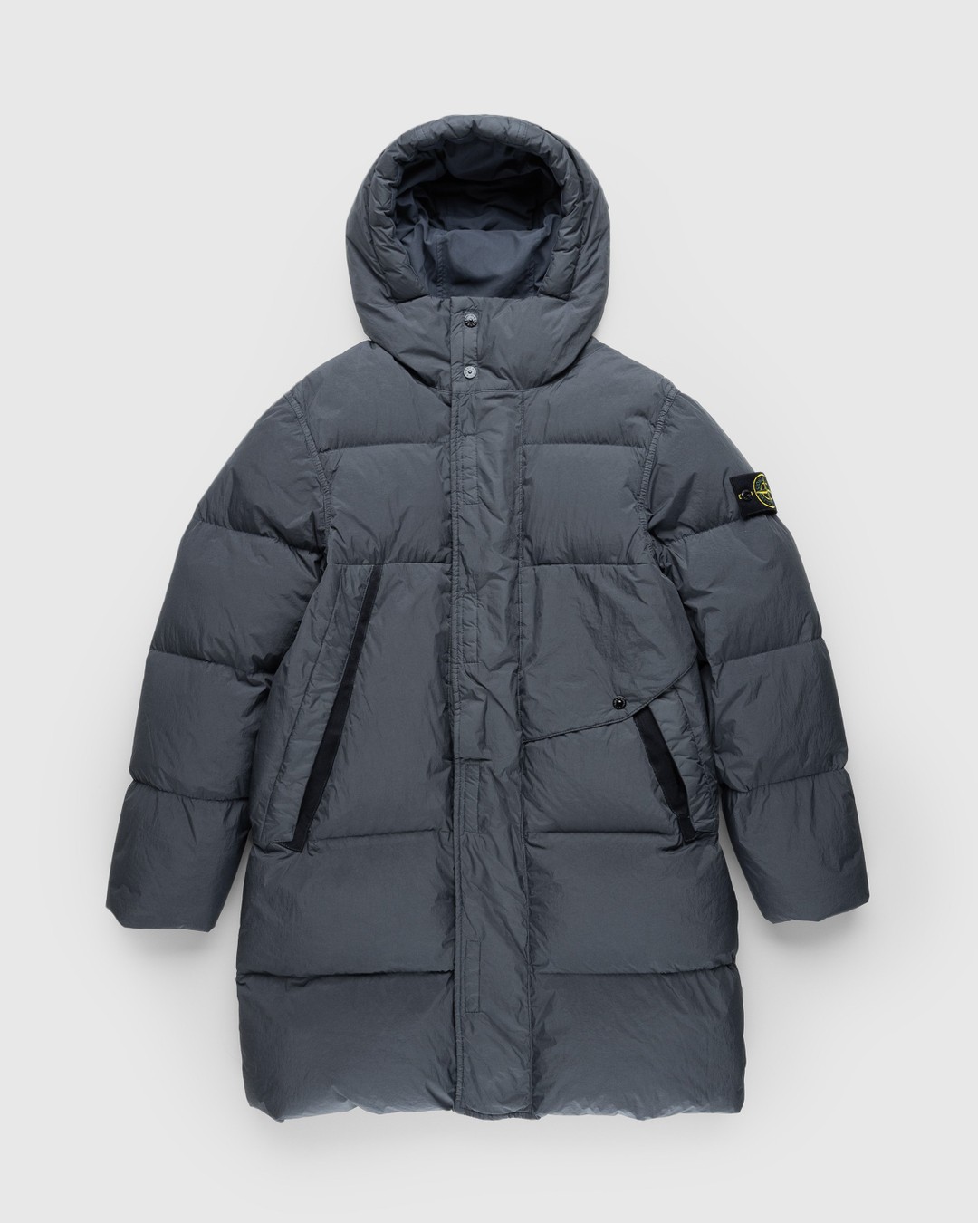 Stone Island – Garment-Dyed Long Jacket Lead Grey - Outerwear - Grey - Image 1