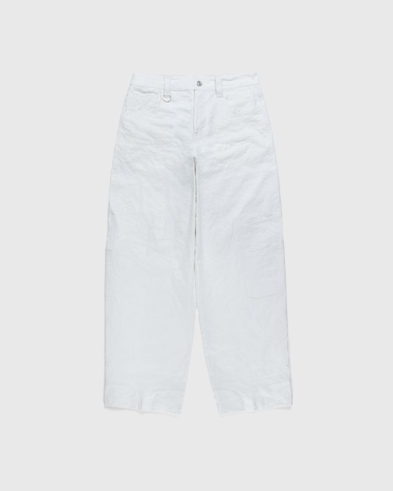 Trussardi – Wrinkled Cotton Trousers White