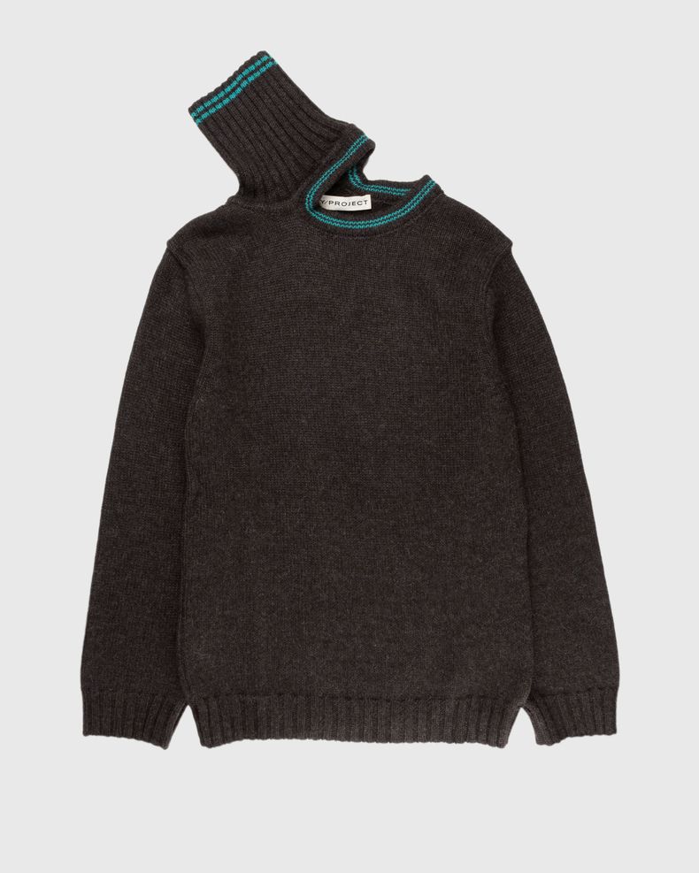 Classic Double Neck Oversized Sweater Brown