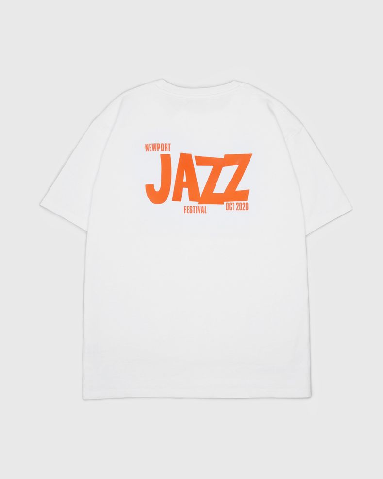 Highsnobiety – Newport Jazz Logo T-Shirt White
