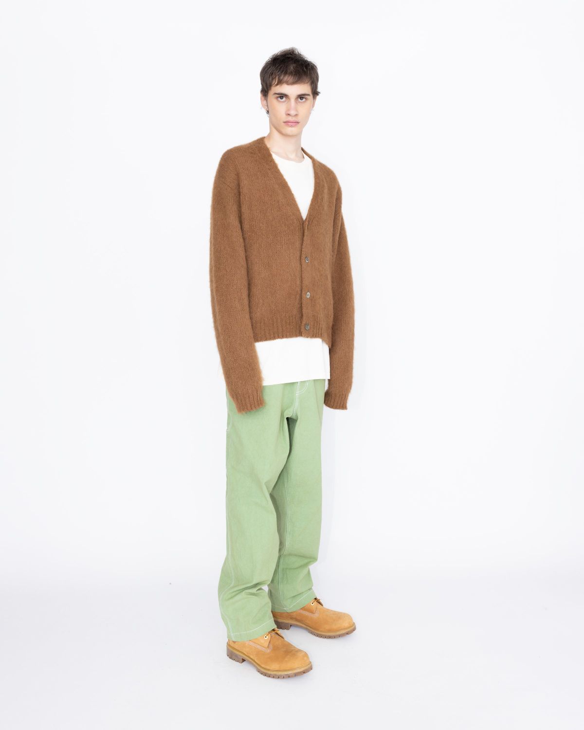 Highsnobiety HS05 – Brushed Alpaca Cardigan Brown - Knitwear - Brown - Image 4
