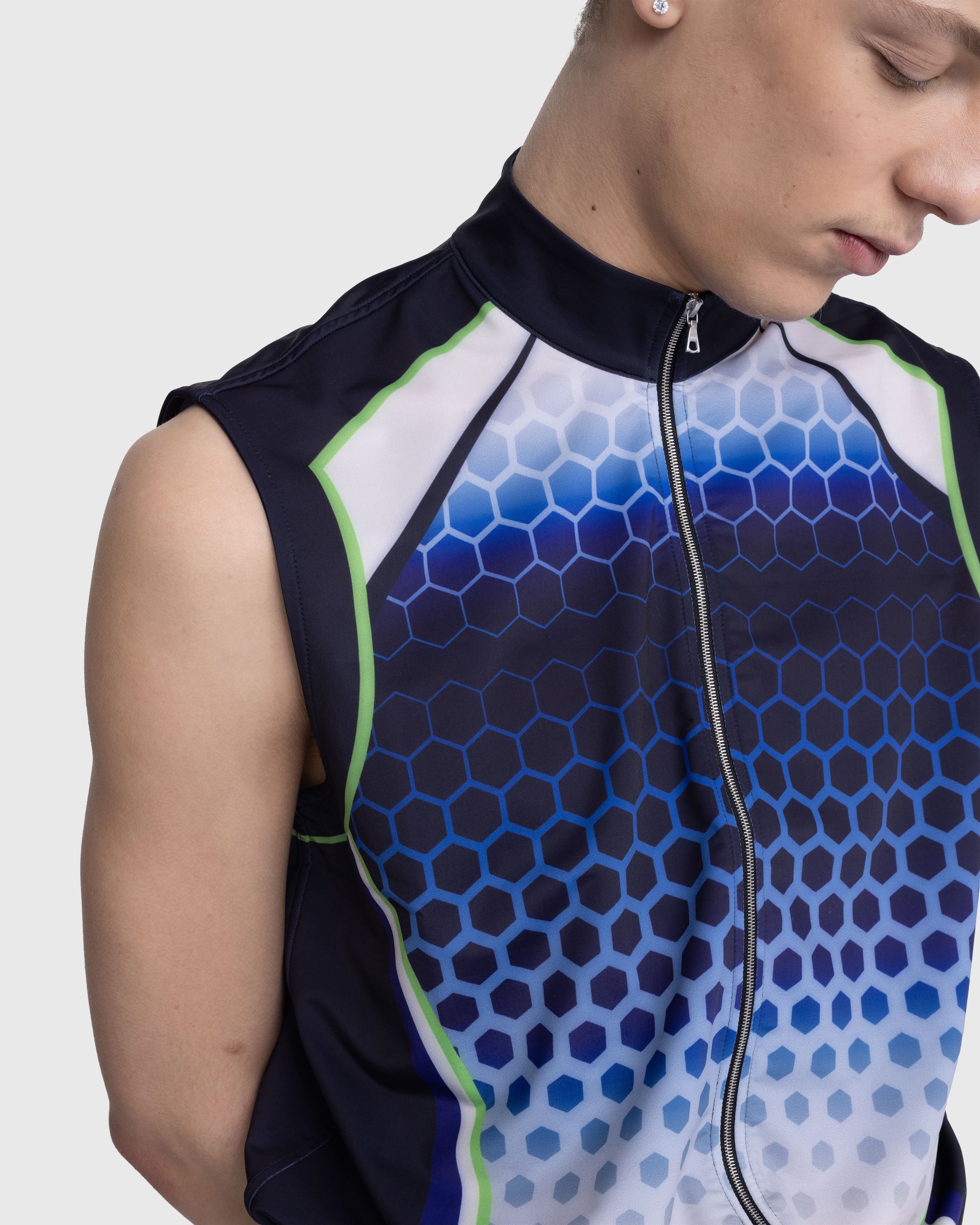 Dries van Noten – Herlew Zip-Up Top Blue - Tops - Blue - Image 6