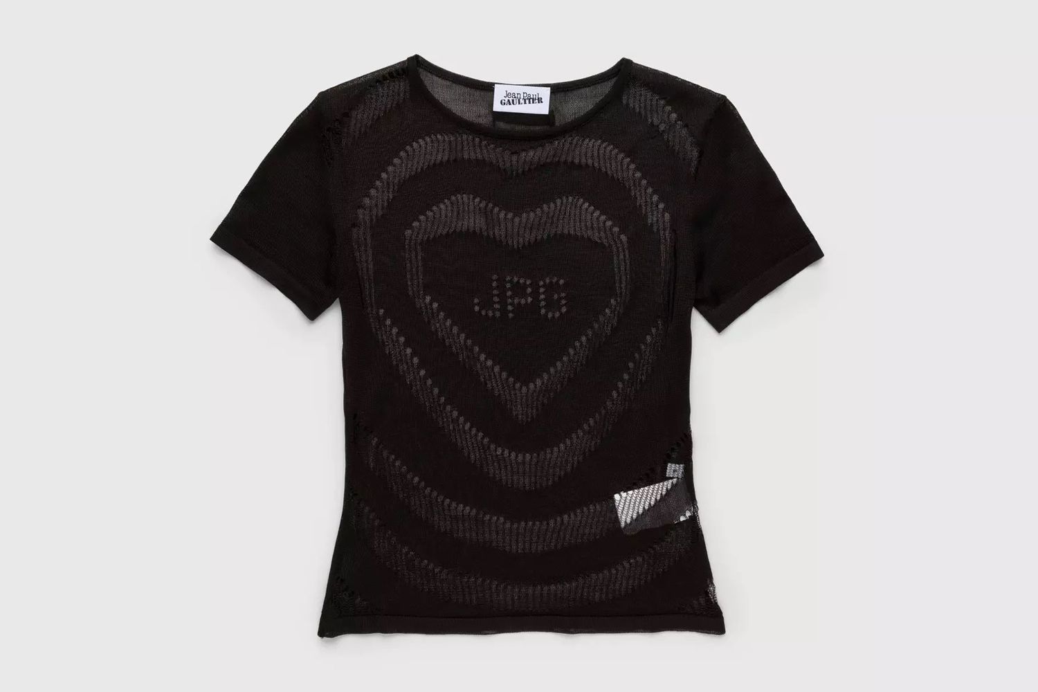 Open-Worked JPG Heart T-Shirt