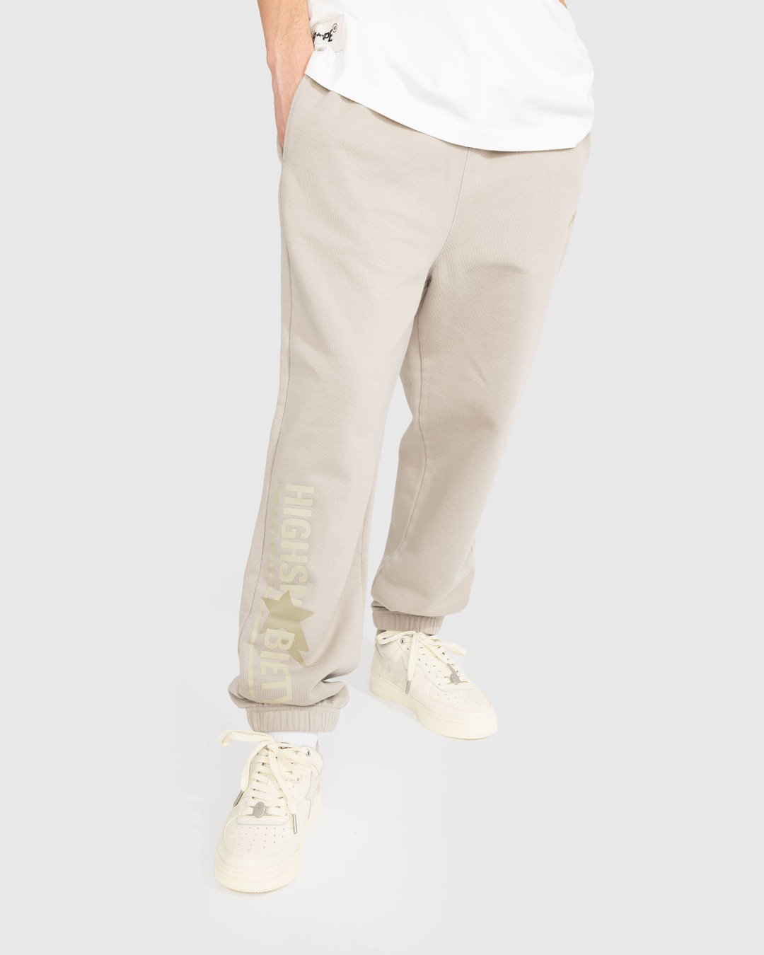 BAPE x Highsnobiety – Heavy Washed Sweat Pants Beige - Pants - Beige - Image 3