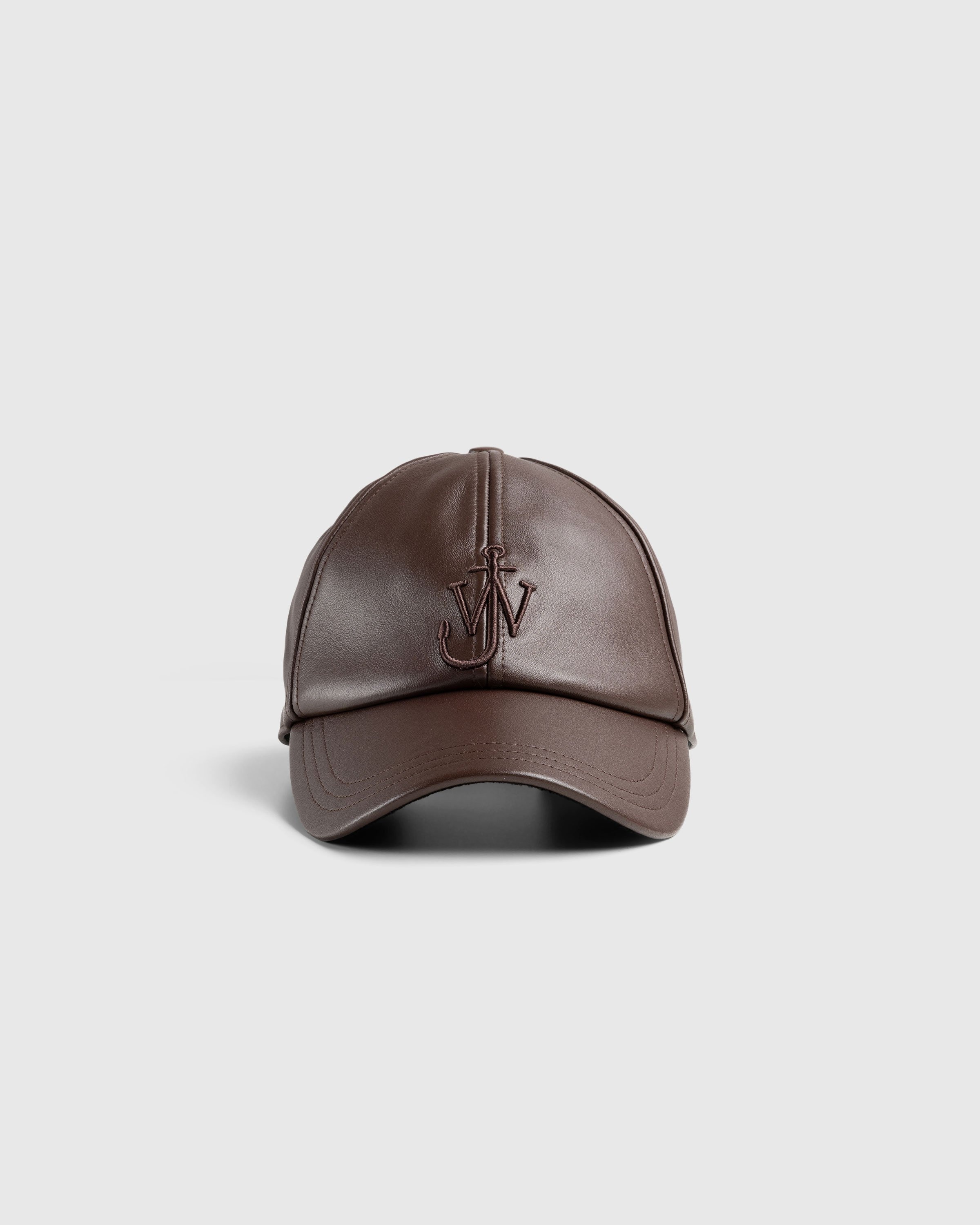 J.W. Anderson – Leather Baseball Cap Brown - Hats - Brown - Image 2