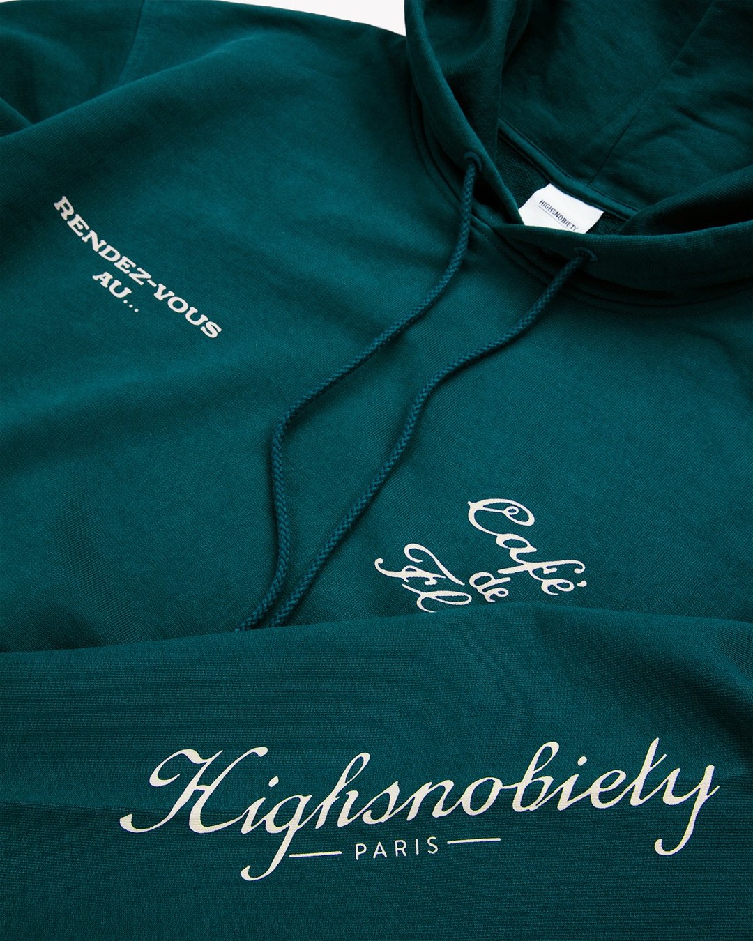 Highsnobiety – Not In Paris 3 x Café De Flore Hoodie Green - Sweats - Green - Image 3