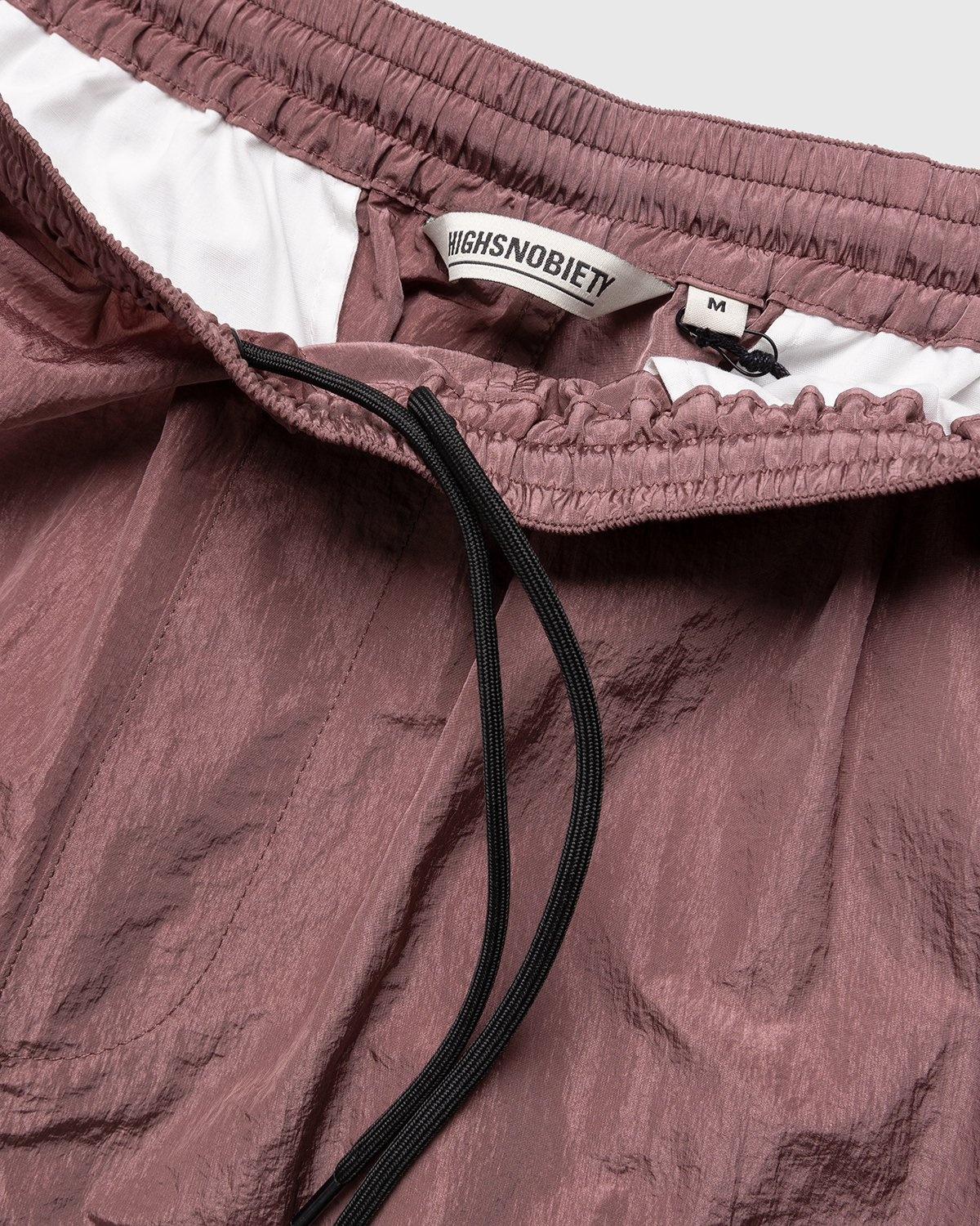 Highsnobiety – Crepe Nylon Elastic Pants Rose Gold - Pants - Pink - Image 5