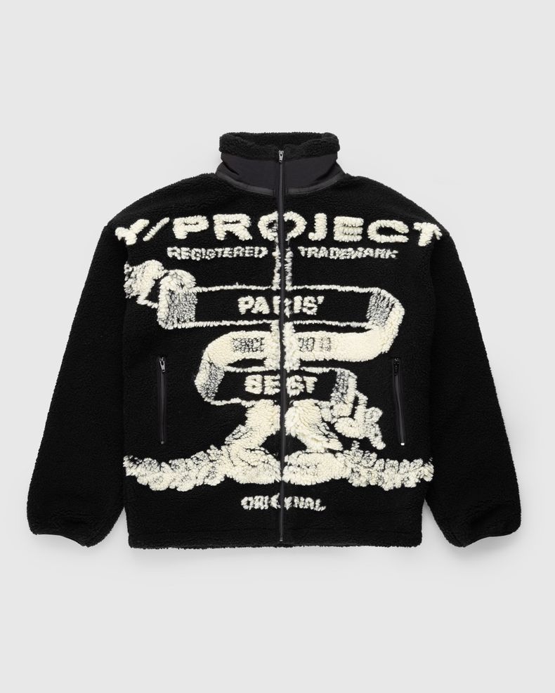 Paris' Best Jacquard Fleece Jacket Black/Off White