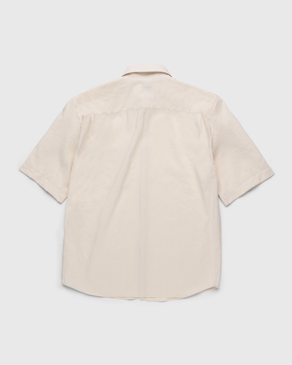 Lemaire – Regular Collar Short Sleeve Shirt Ivory - Shortsleeve Shirts - White - Image 2
